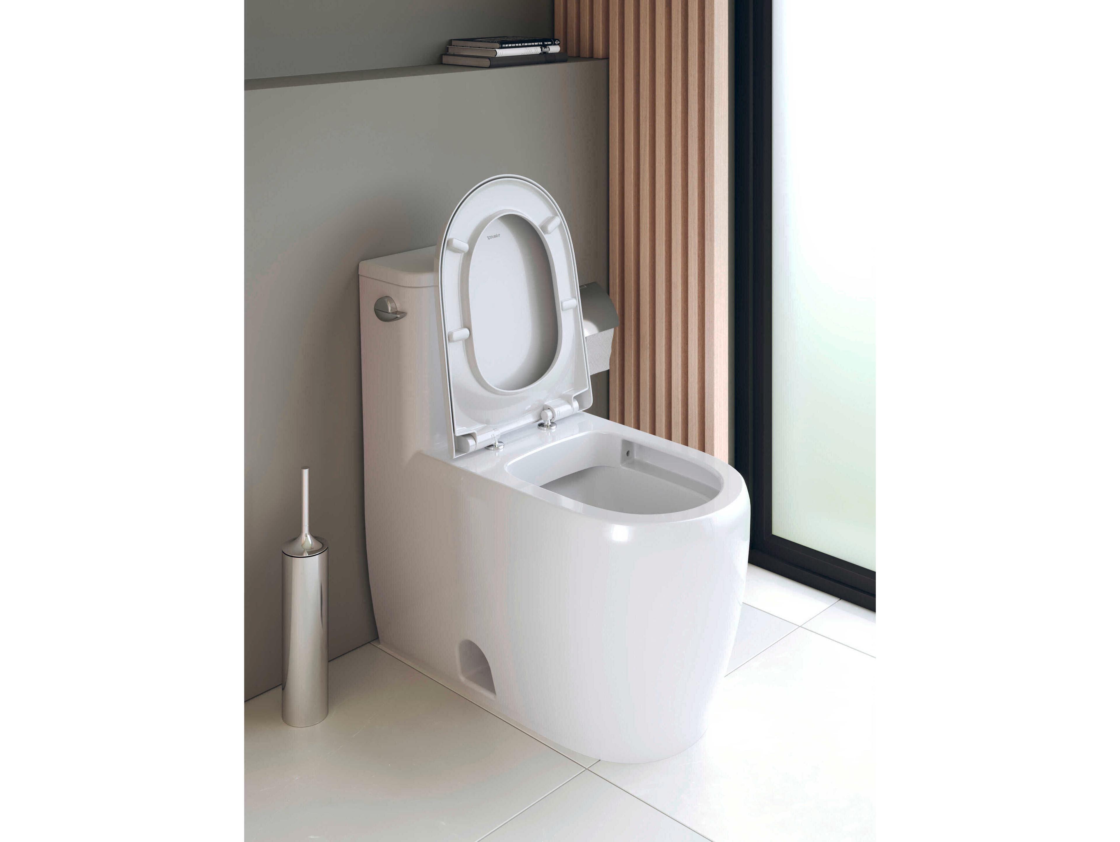 Duravit Qatego 15'' White One-Piece Toilet  - 1.28 GPF - Right Hand Lever
