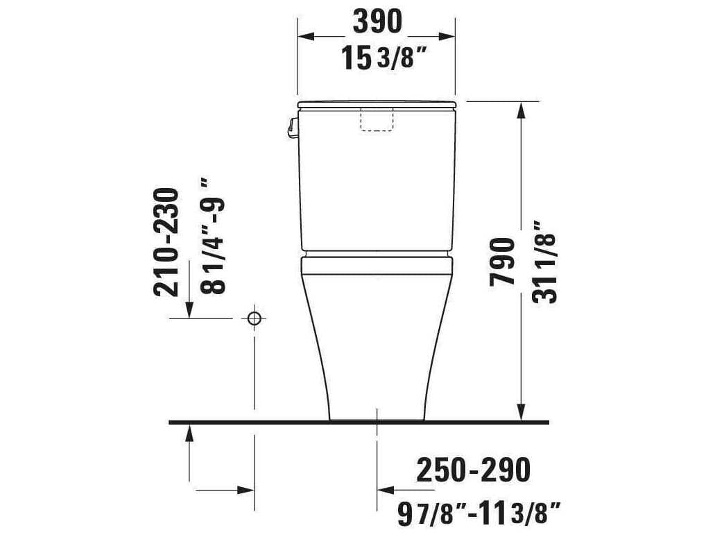 Duravit Durastyle 14'' Ceramic White Single Flush Toilet - 1 GPF
