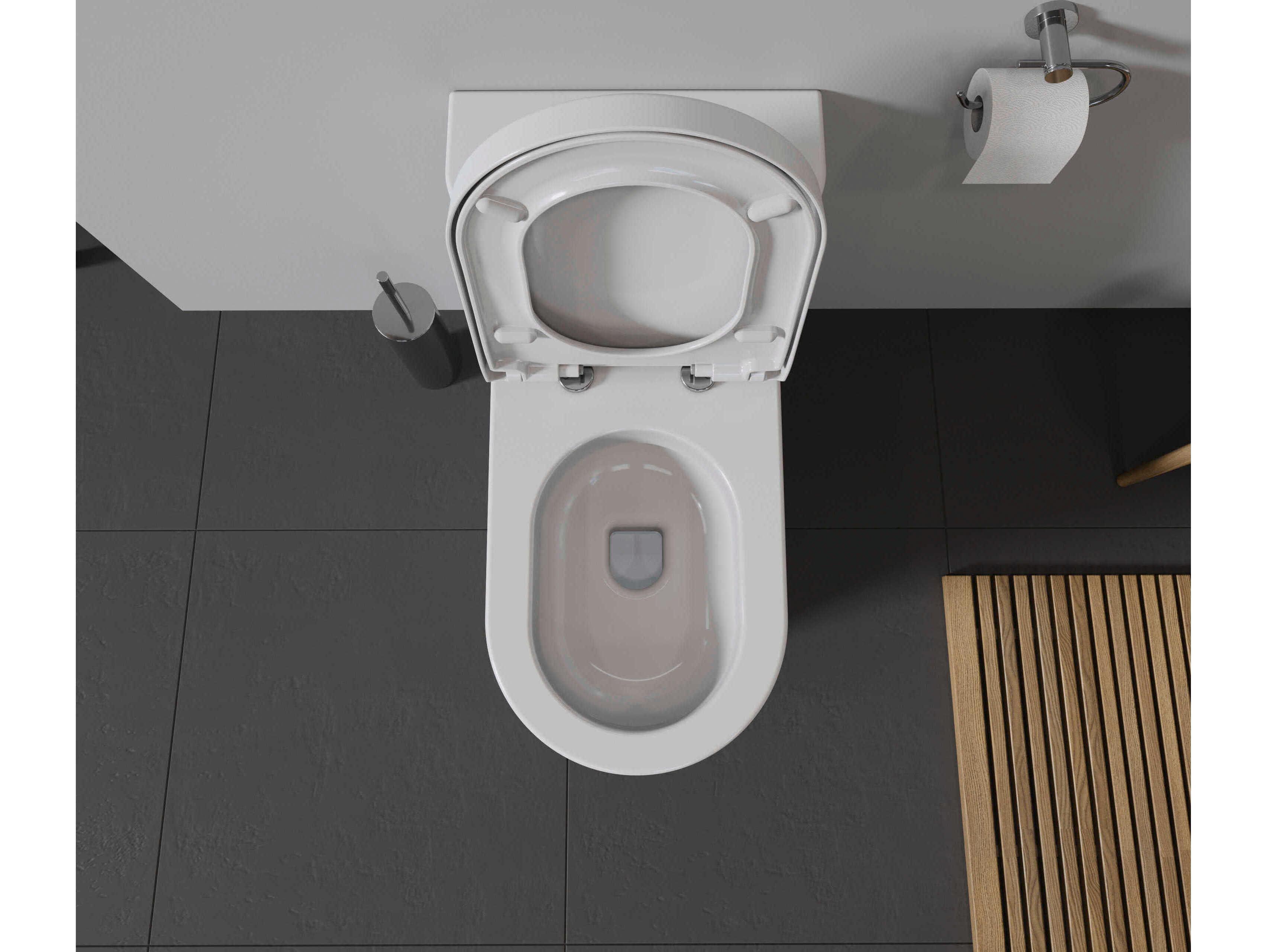 Duravit Darling 16'' Ceramic White High Gloss One-Piece Toilet - HygieneGlaze