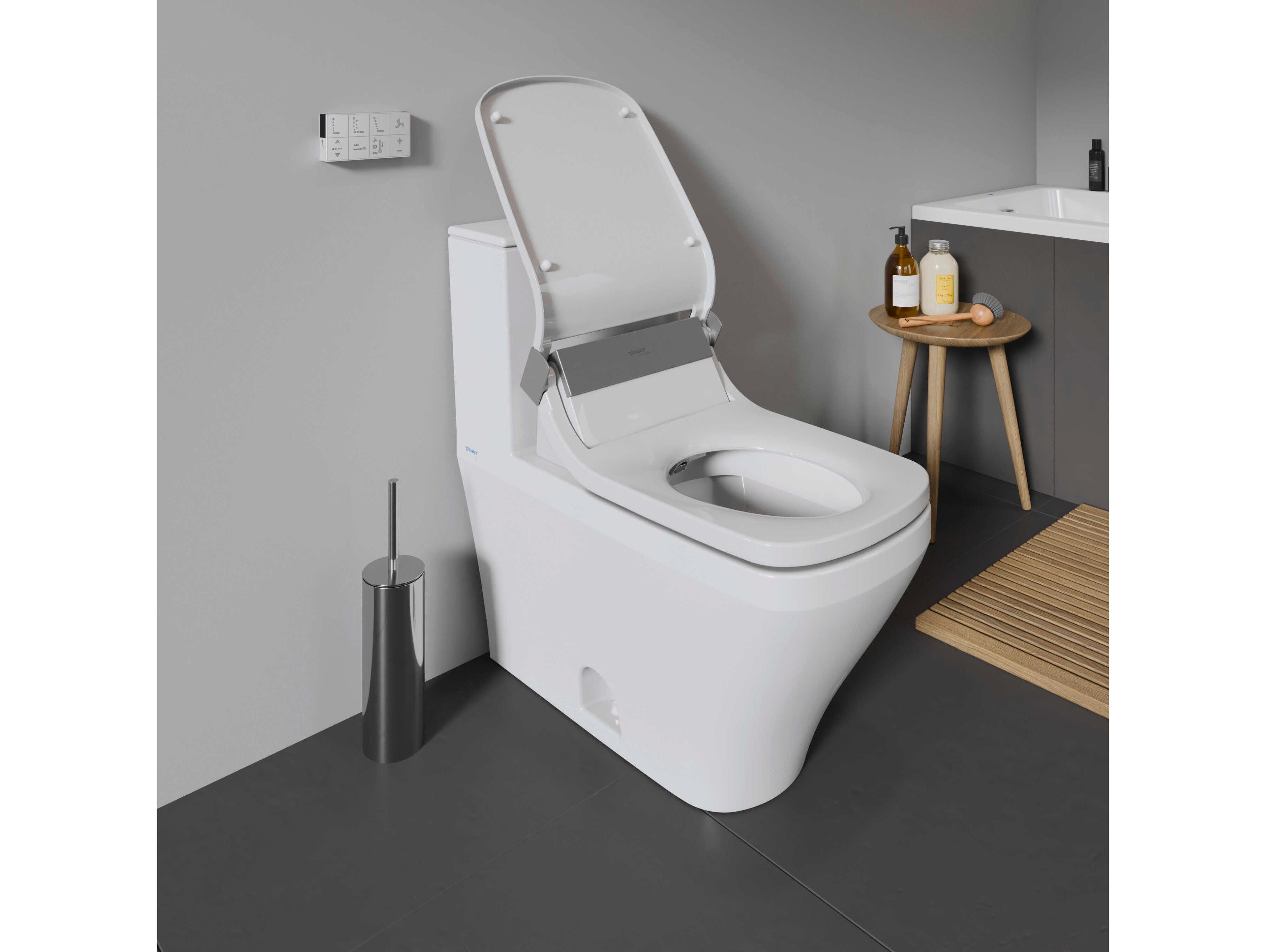 Duravit Durastyle 15'' Ceramic Dual Flush White High Gloss One-Piece Toilet - HygieneGlaze