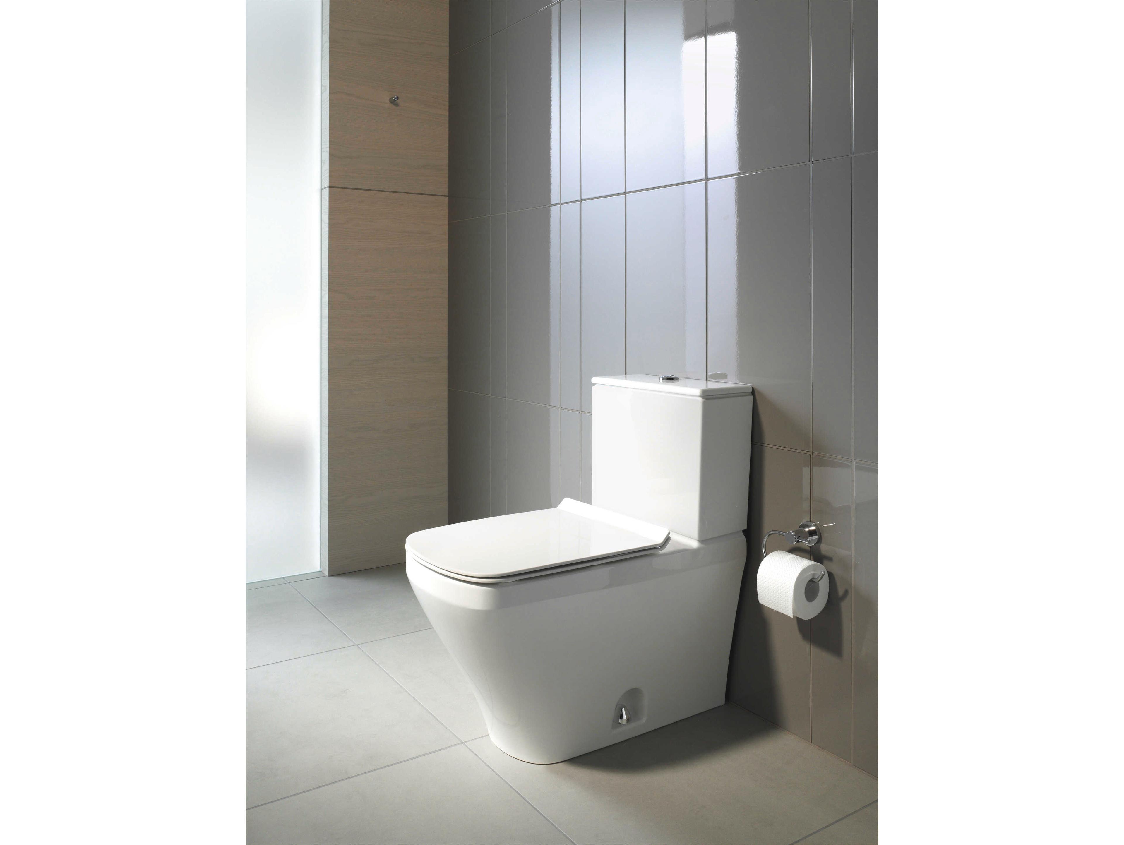 Duravit Durastyle 15'' Ceramic Dual Flush White High Gloss Toilet Bowl - HygieneGlaze