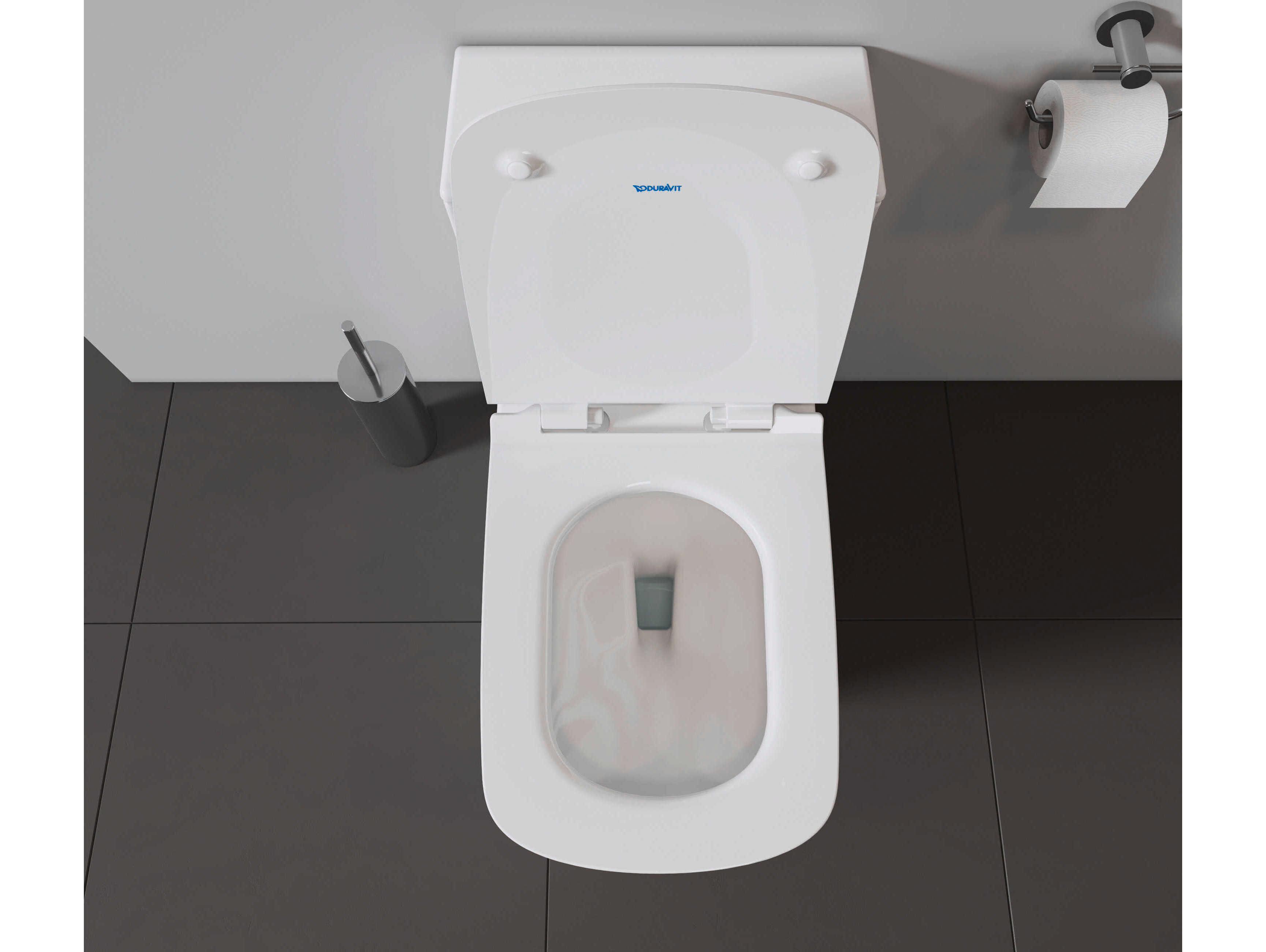 Duravit Durastyle 15'' Ceramic Dual Flush White High Gloss Toilet Bowl - HygieneGlaze