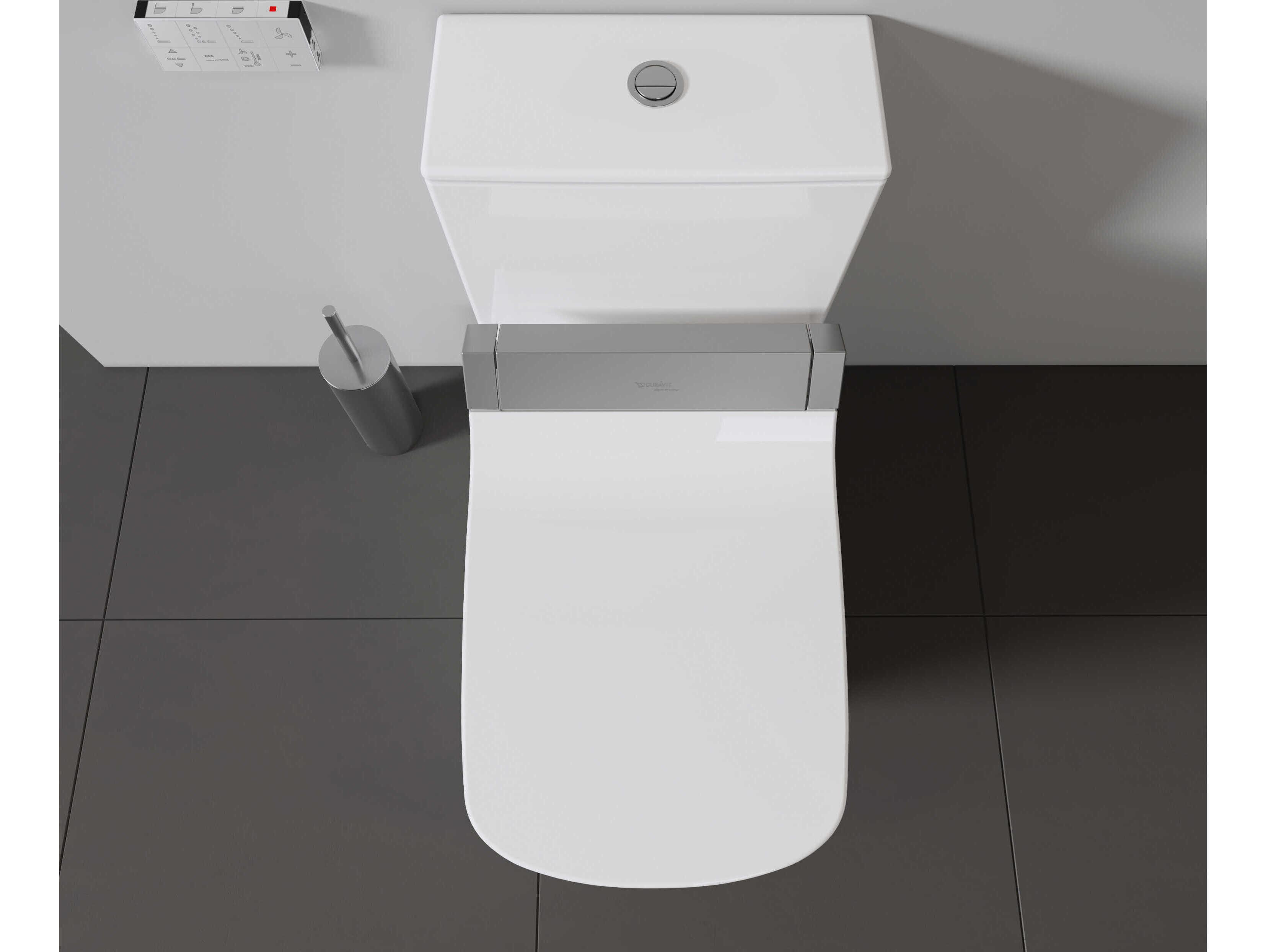 Duravit Durastyle 15'' Ceramic Dual Flush White High Gloss Floor-Mounted Toilet Bowl - HygieneGlaze