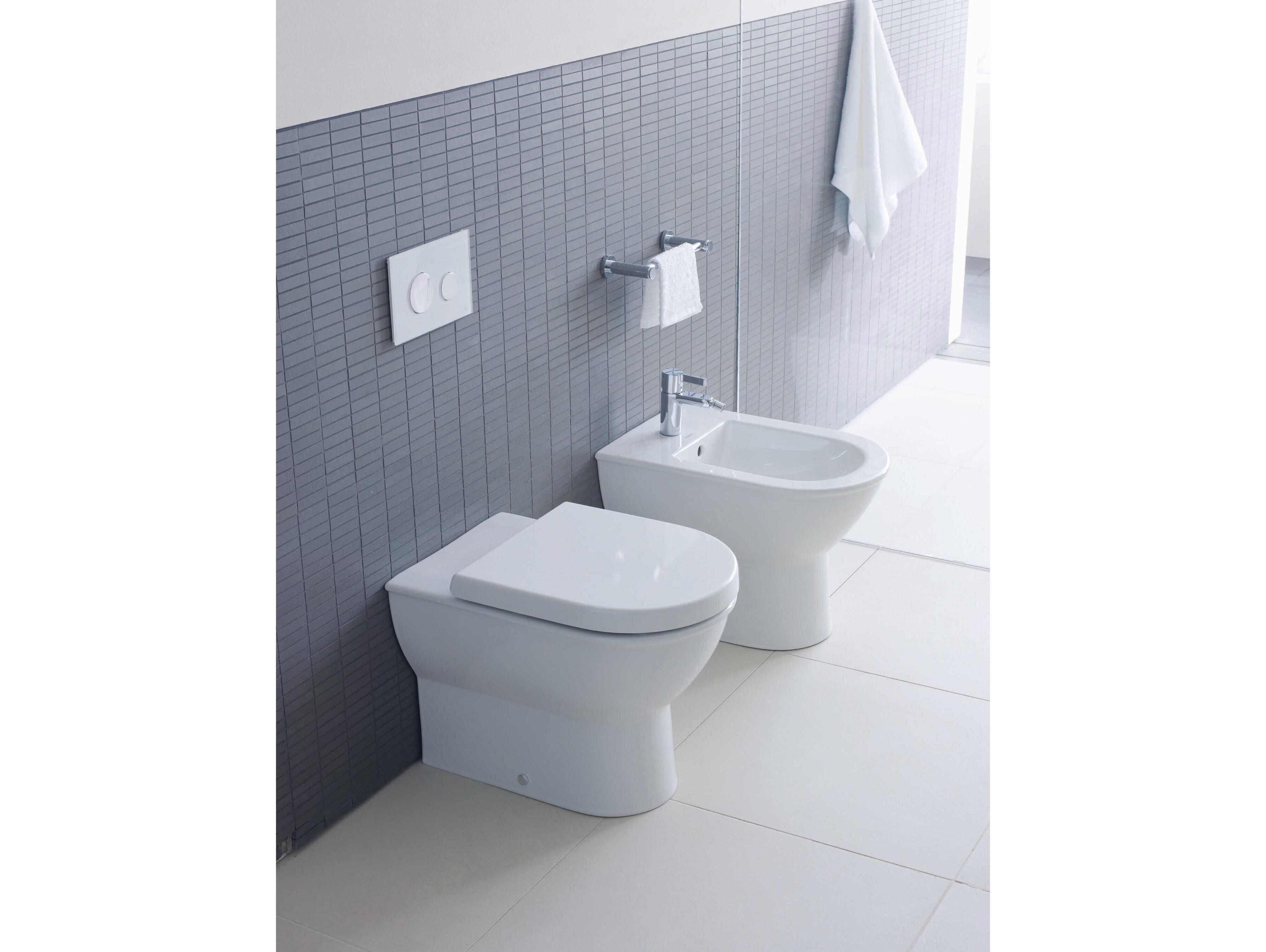 Duravit Darling 14'' White High Gloss Wall-Mounted Bidet with 1 Faucet Hole
