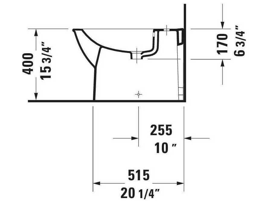 Duravit Darling 15'' White High Gloss Wall-Mounted Bidet with 1 Faucet Hole