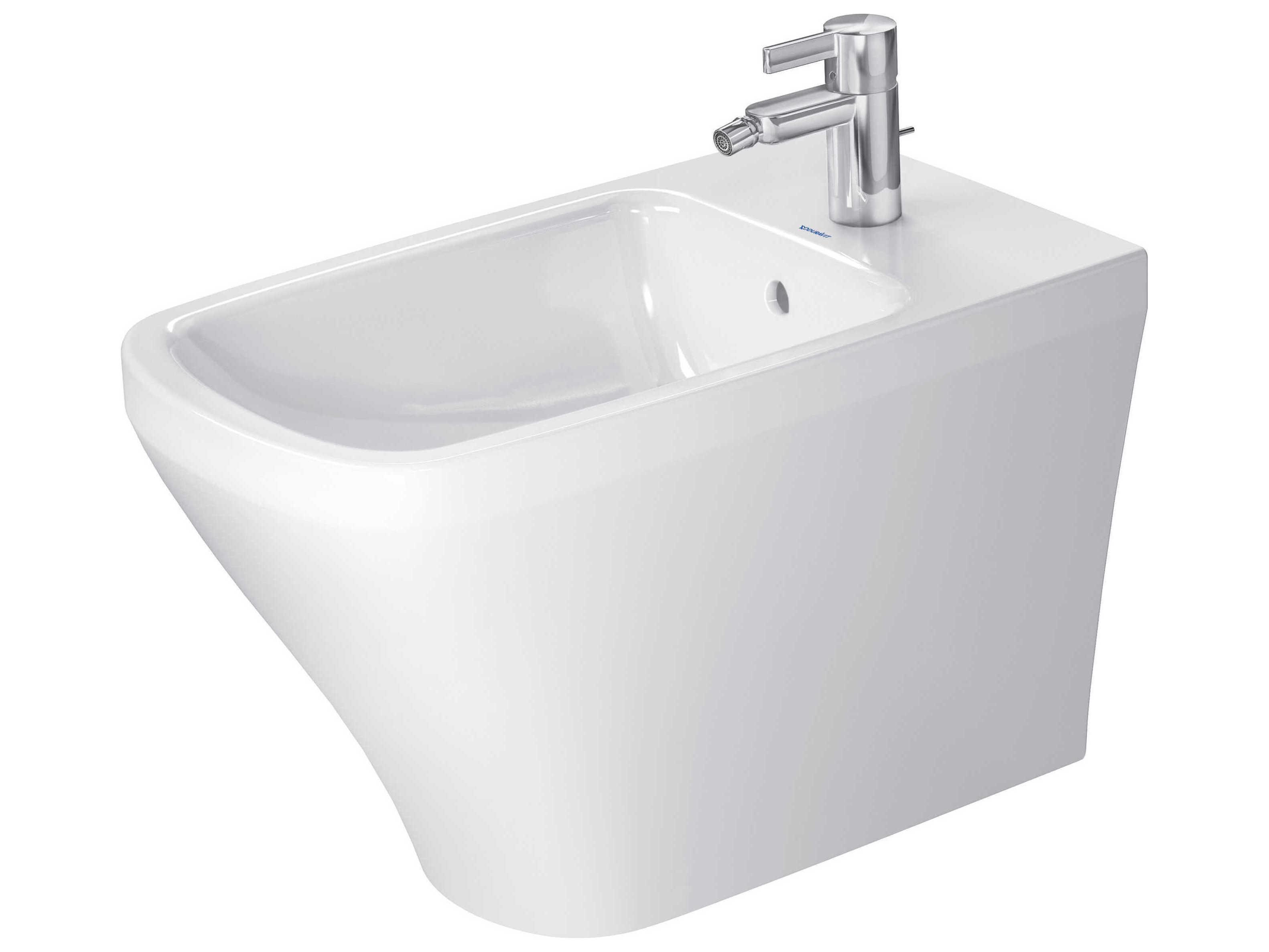 Duravit Durastyle 15'' White High Gloss Floor- Mounted Bidet with 1 Faucet hole