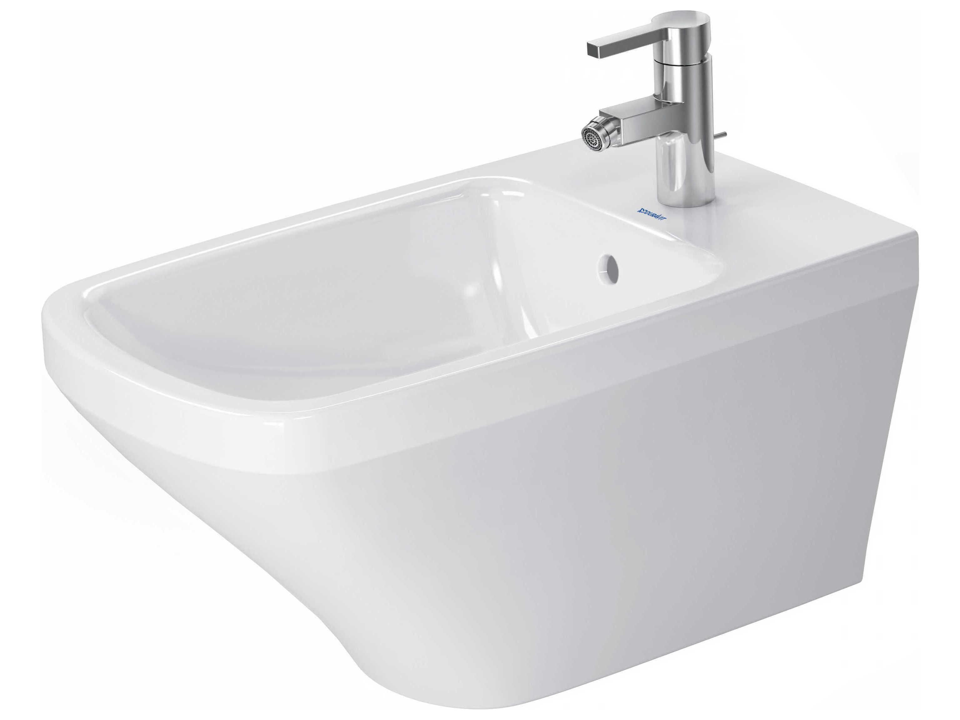Duravit Durastyle 15'' White High Gloss Wall- Mounted Bidet with 1 Faucet hole
