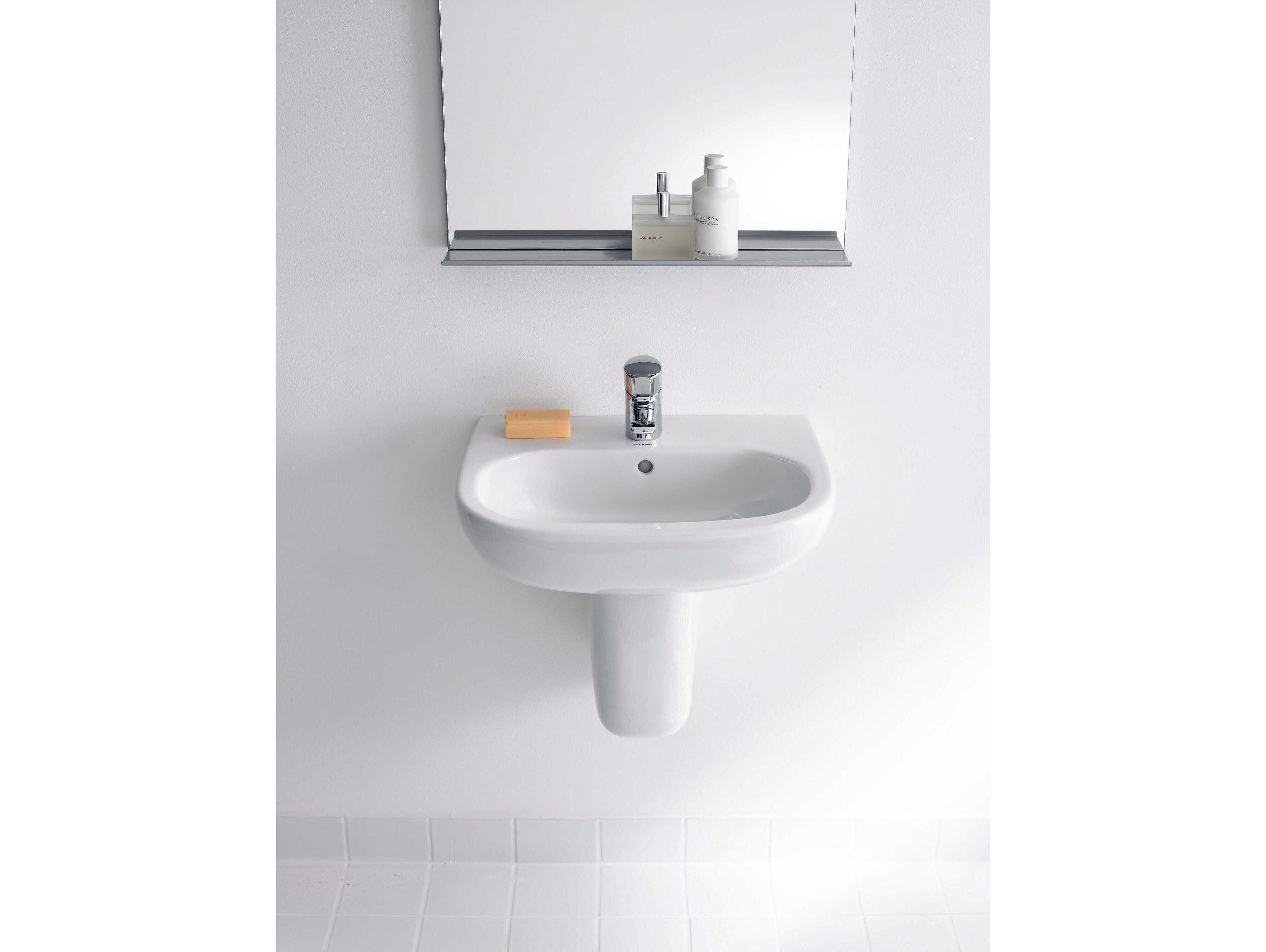 Duravit D-code 22'' White High Gloss Sink with 1 Faucet holes