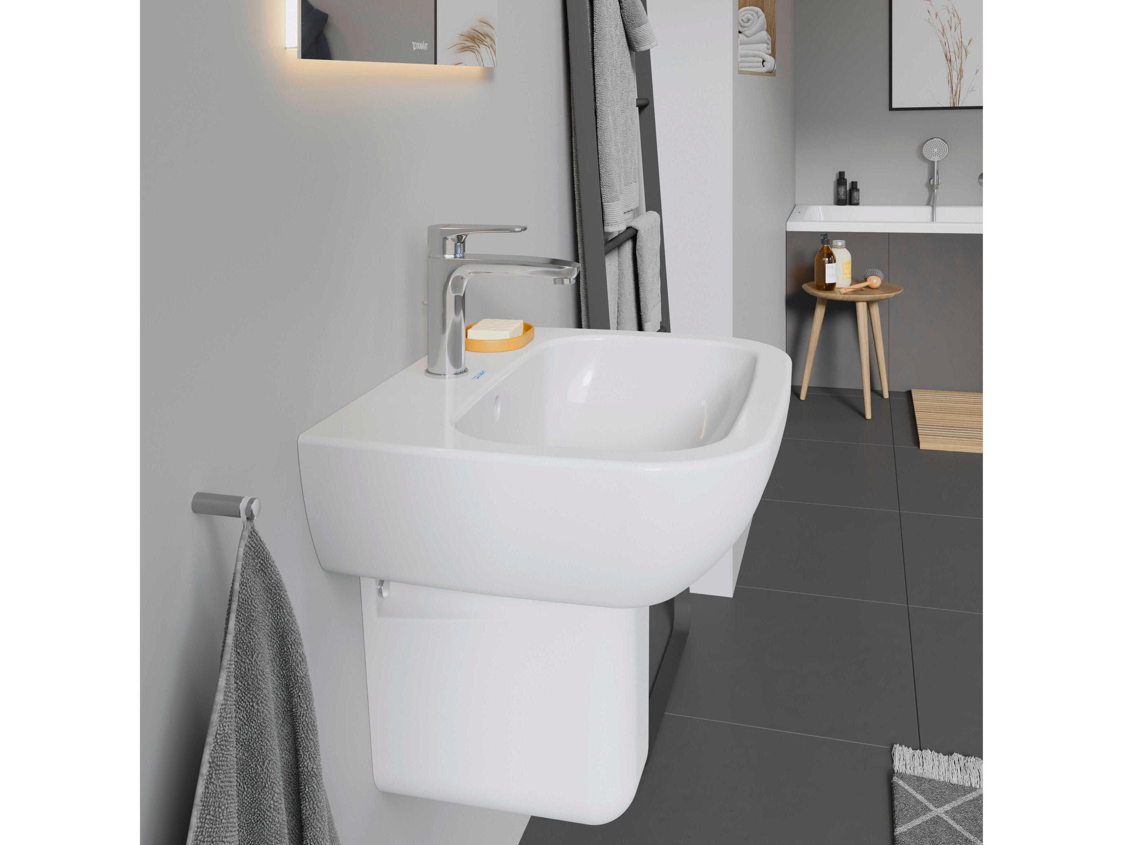 Duravit D-code 22'' White High Gloss Sink with 1 Faucet holes