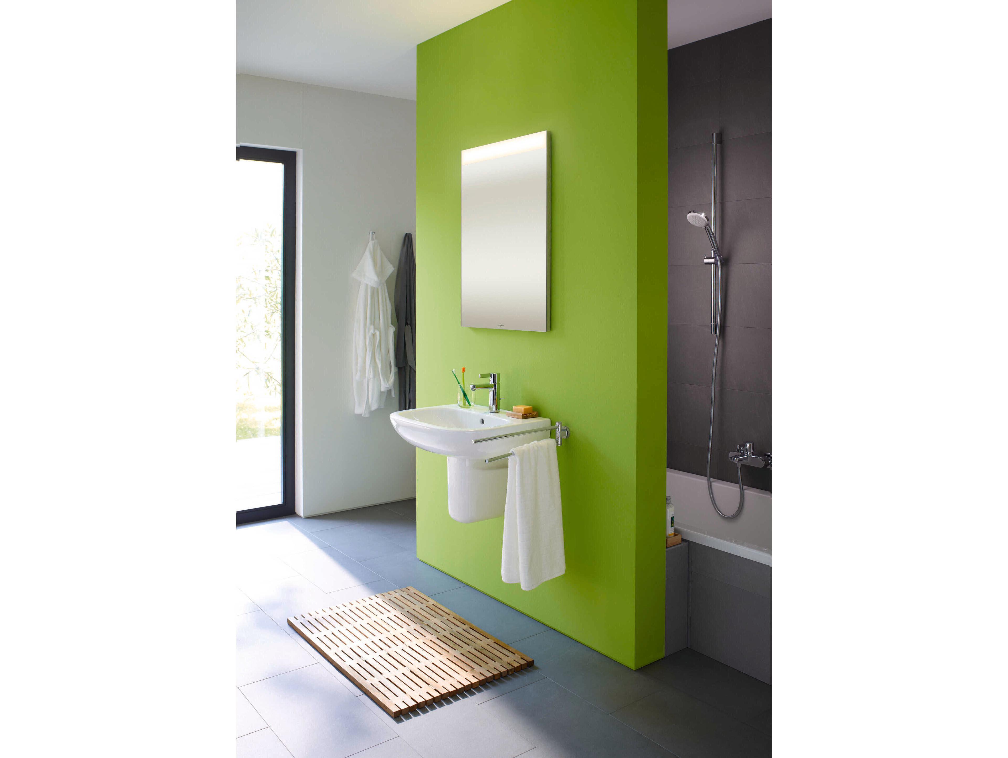 Duravit D-code 23'' White High Gloss Sink with 1 Faucet holes