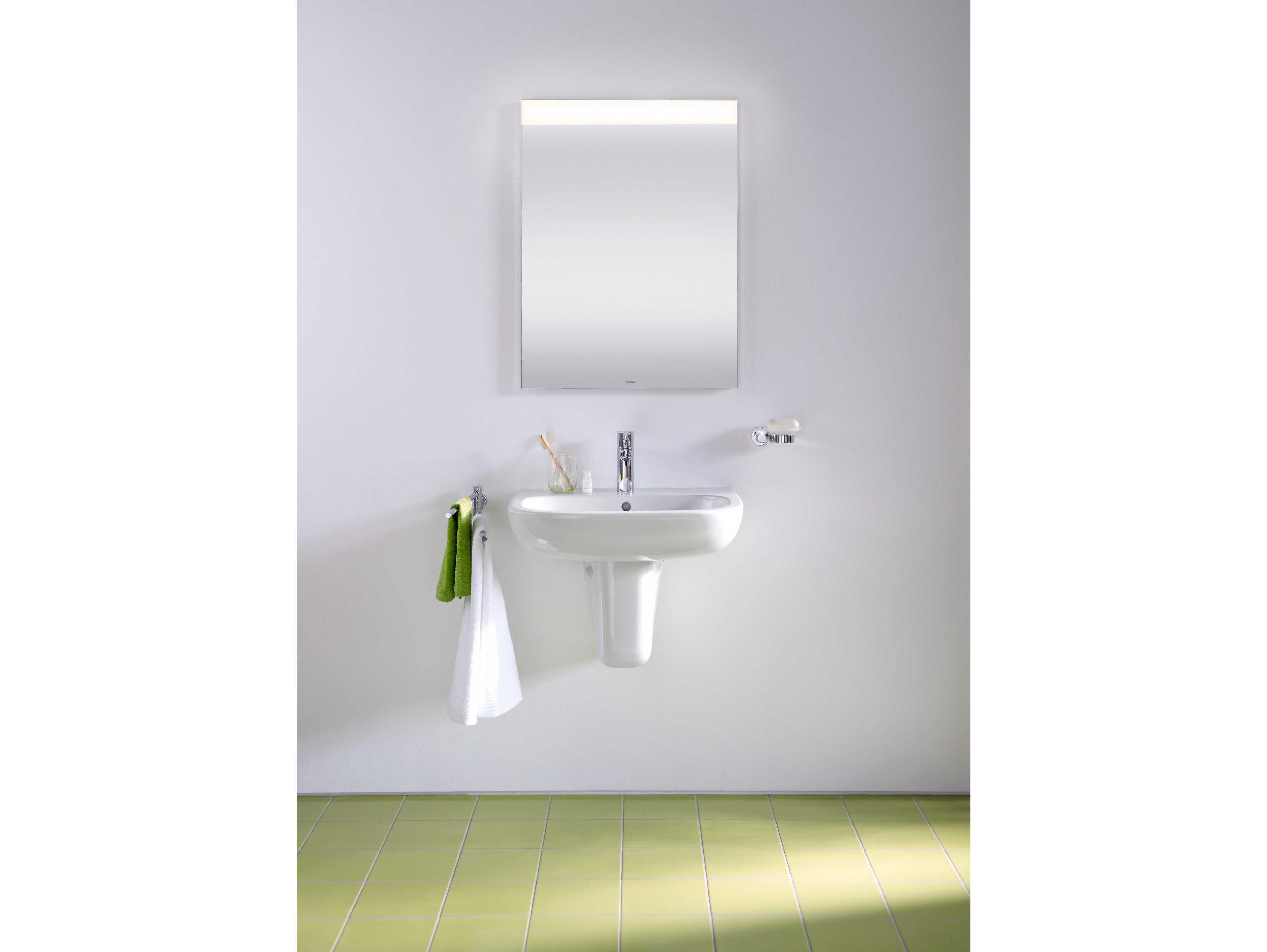 Duravit D-code 23'' White High Gloss Sink with 1 Faucet holes