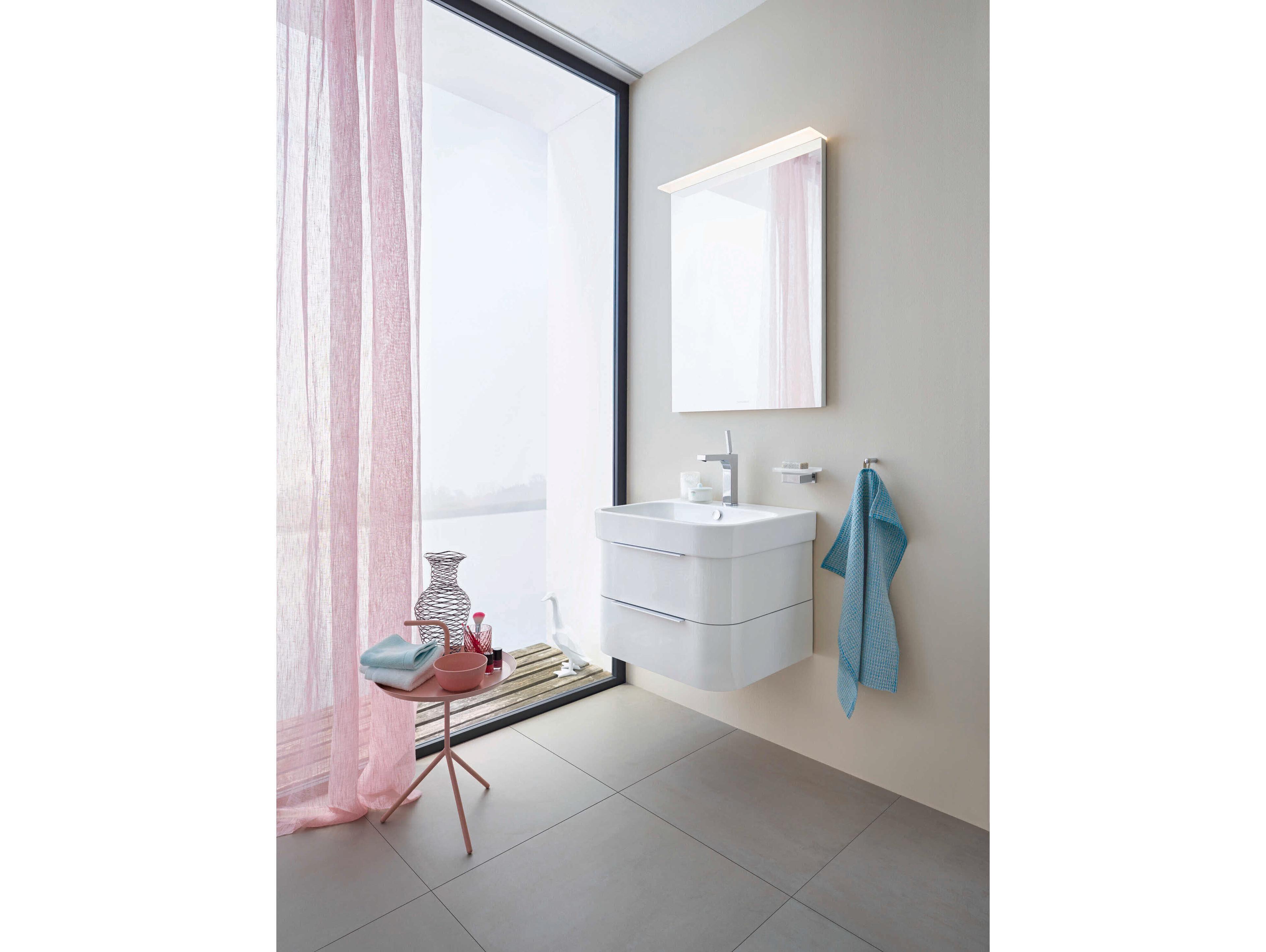 Duravit Happy D.2 24'' Ceramic White High Gloss Sink with 1 Faucet Hole