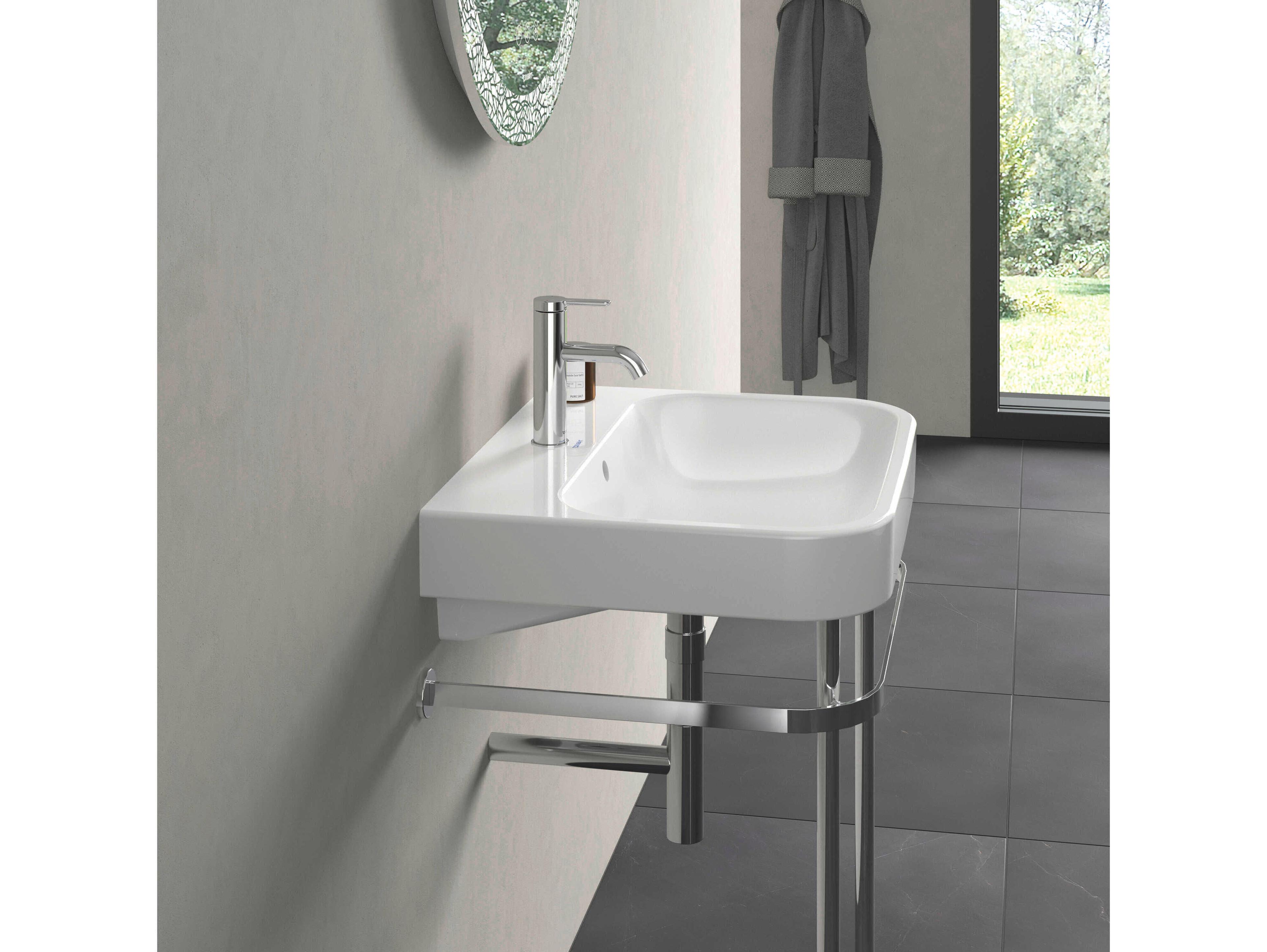 Duravit Happy D.2 24'' Ceramic White High Gloss Sink with 1 Faucet Hole