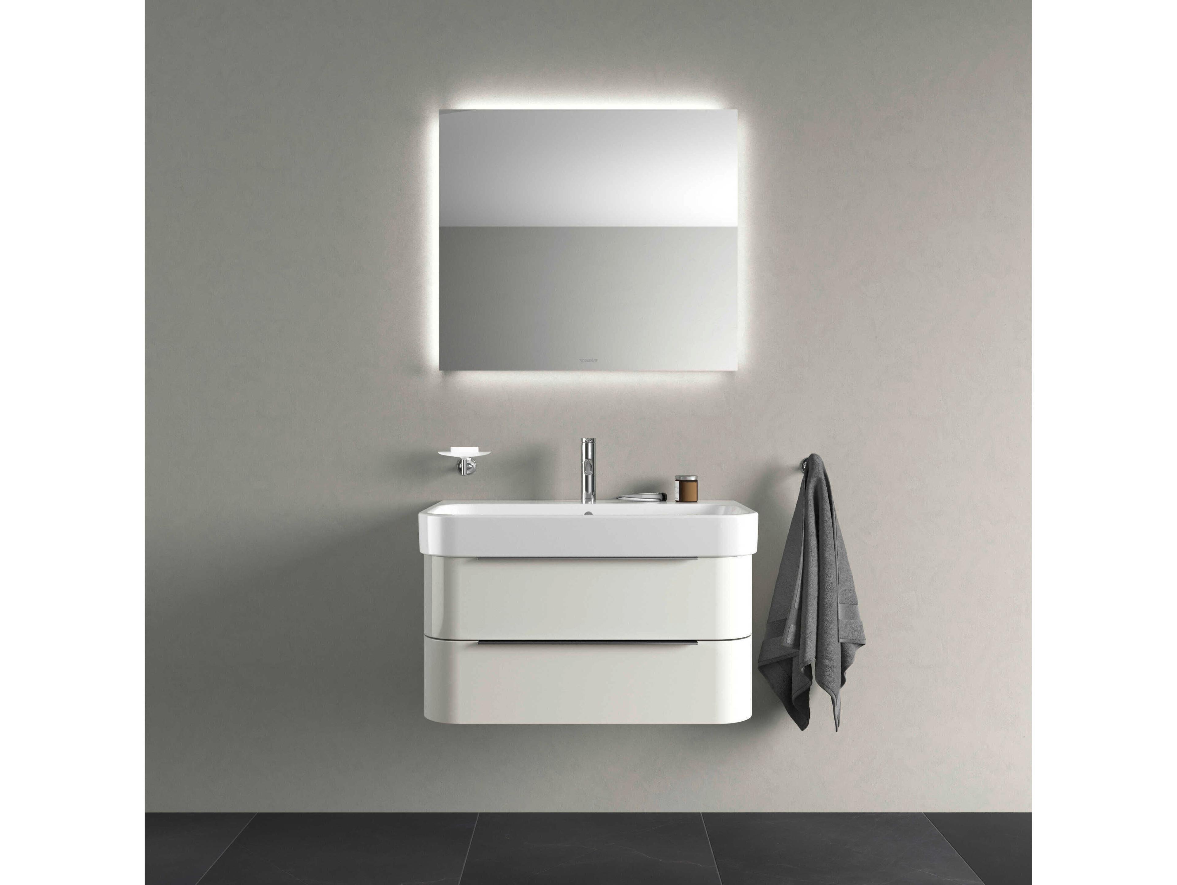Duravit Happy D.2 32'' Ceramic White High Gloss Sink with 1 Faucet Hole