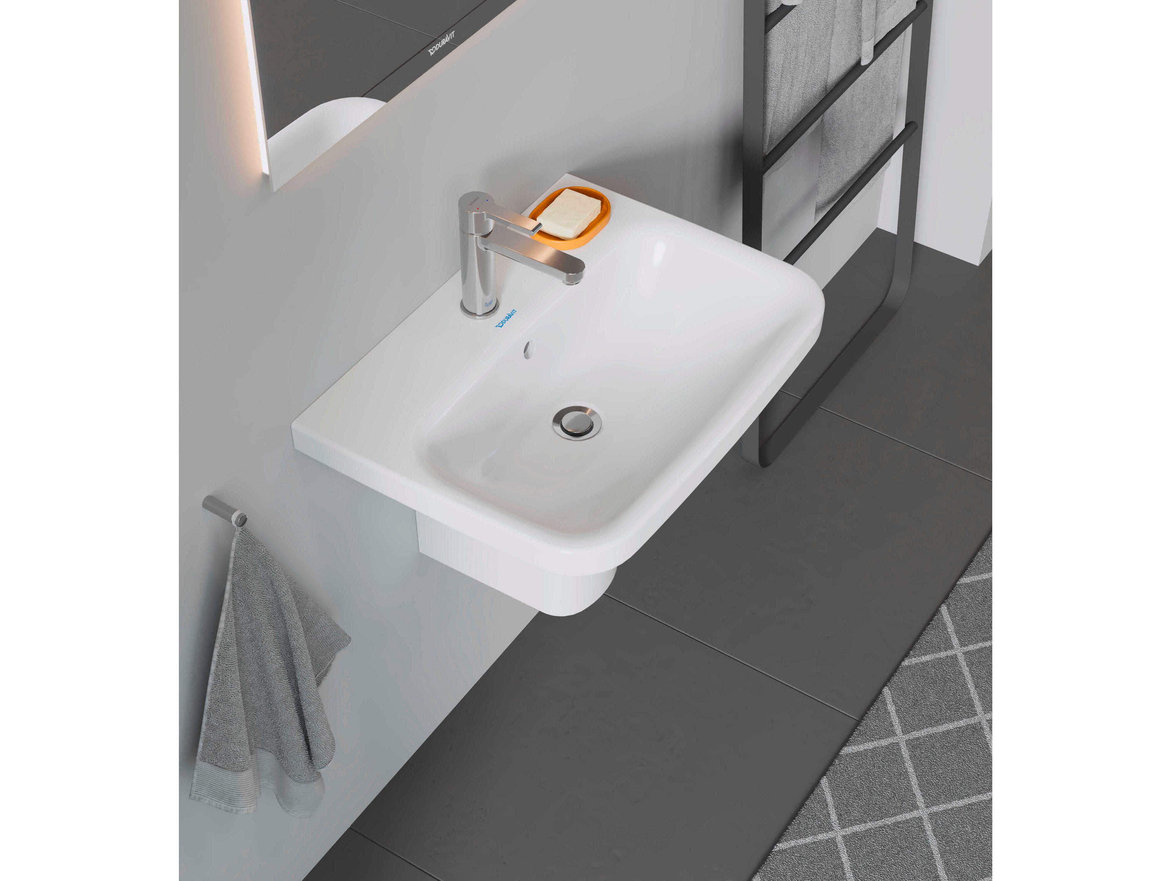 Duravit Durastyle 24'' Ceramic White High Gloss Sink with 1 Faucet Hole