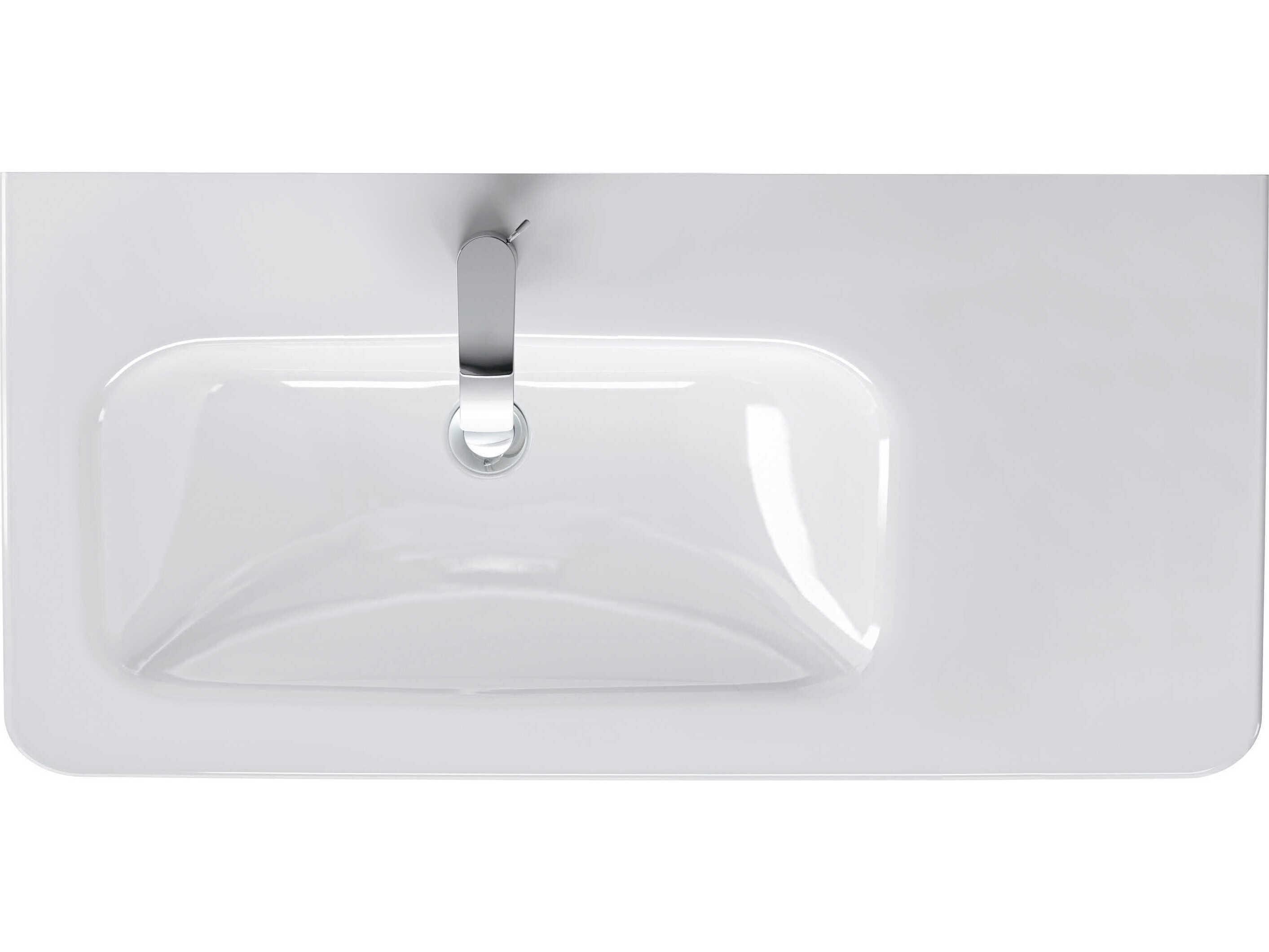 Duravit Durastyle 31'' Ceramic White High Gloss Sink with 1 Faucet Hole