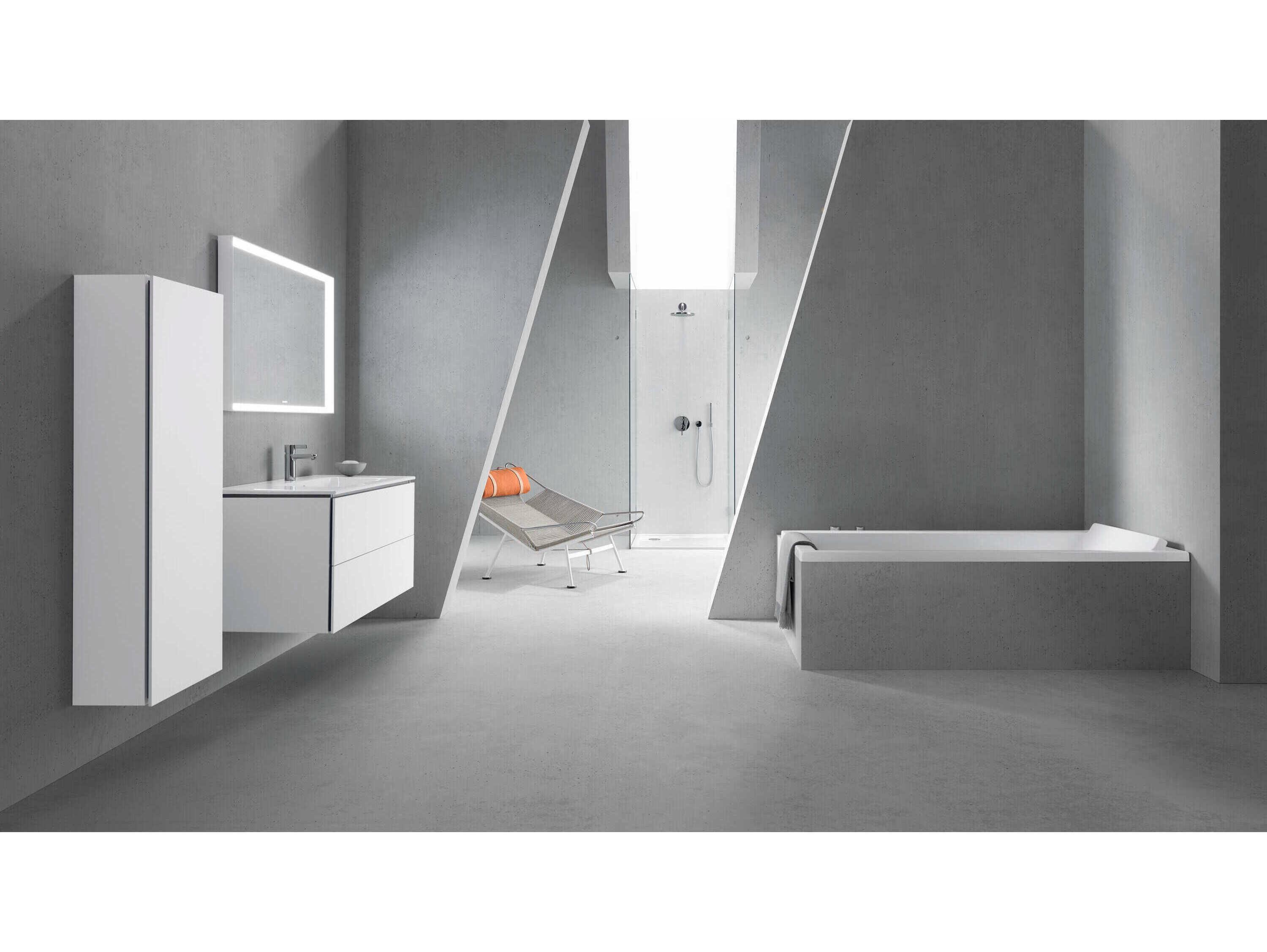 Duravit Me By Starck 41'' Ceramic White High Gloss Sink with 1 Faucet Hole