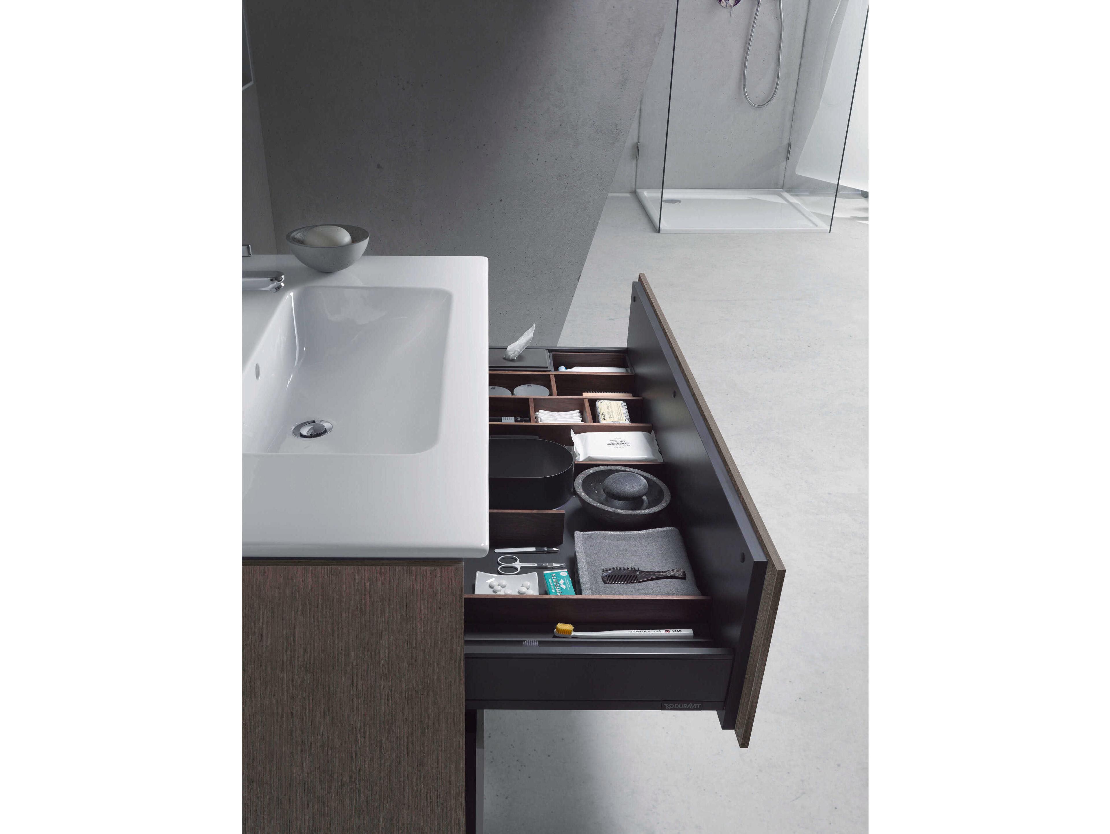 Duravit Me By Starck 41'' Ceramic White High Gloss Sink with 1 Faucet Hole