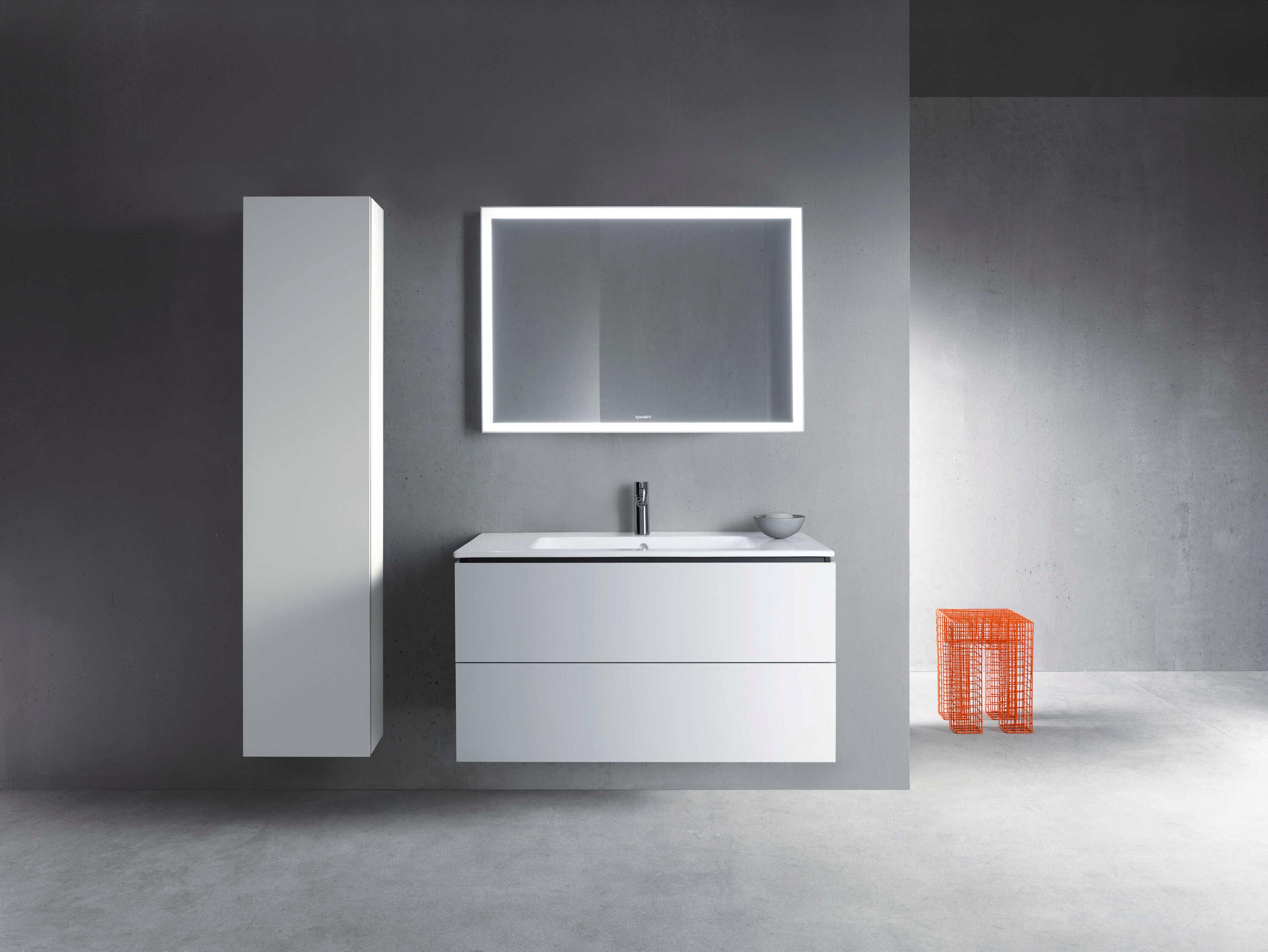 Duravit Me By Starck 41'' Ceramic White High Gloss Sink with 1 Faucet Hole