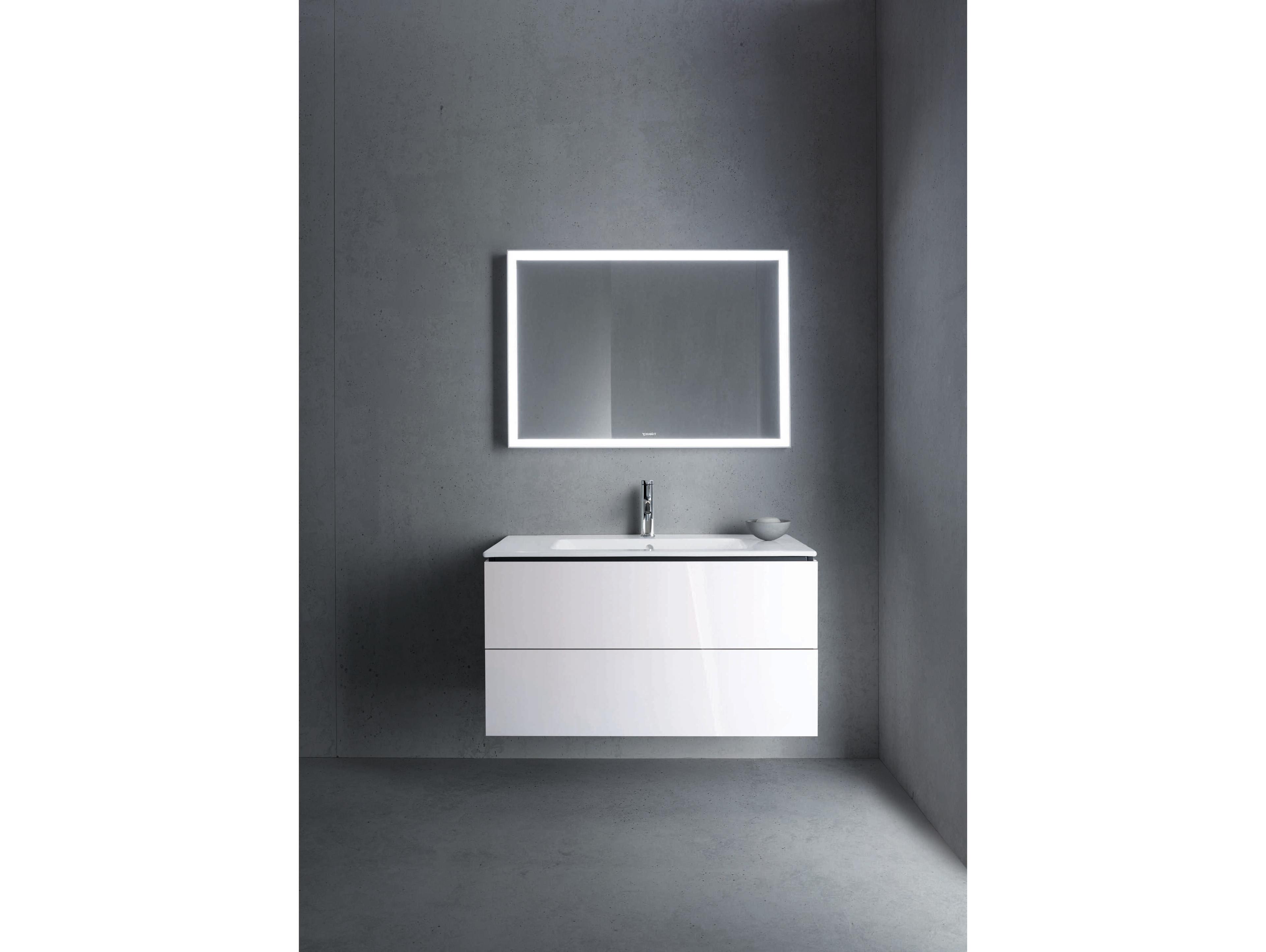 Duravit Me By Starck 41'' Ceramic White High Gloss Sink with 1 Faucet Hole