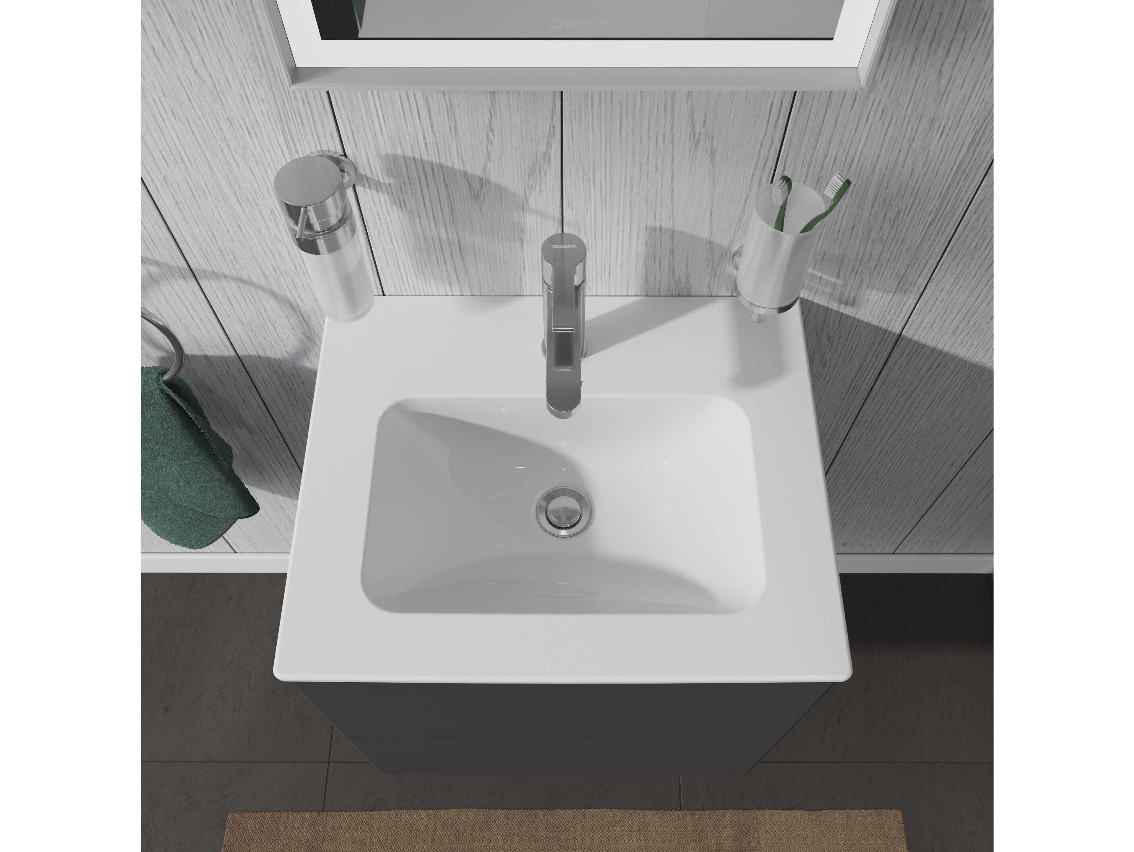 Duravit Me By Starck 21'' Ceramic White High Gloss Sink with 1 Faucet Hole