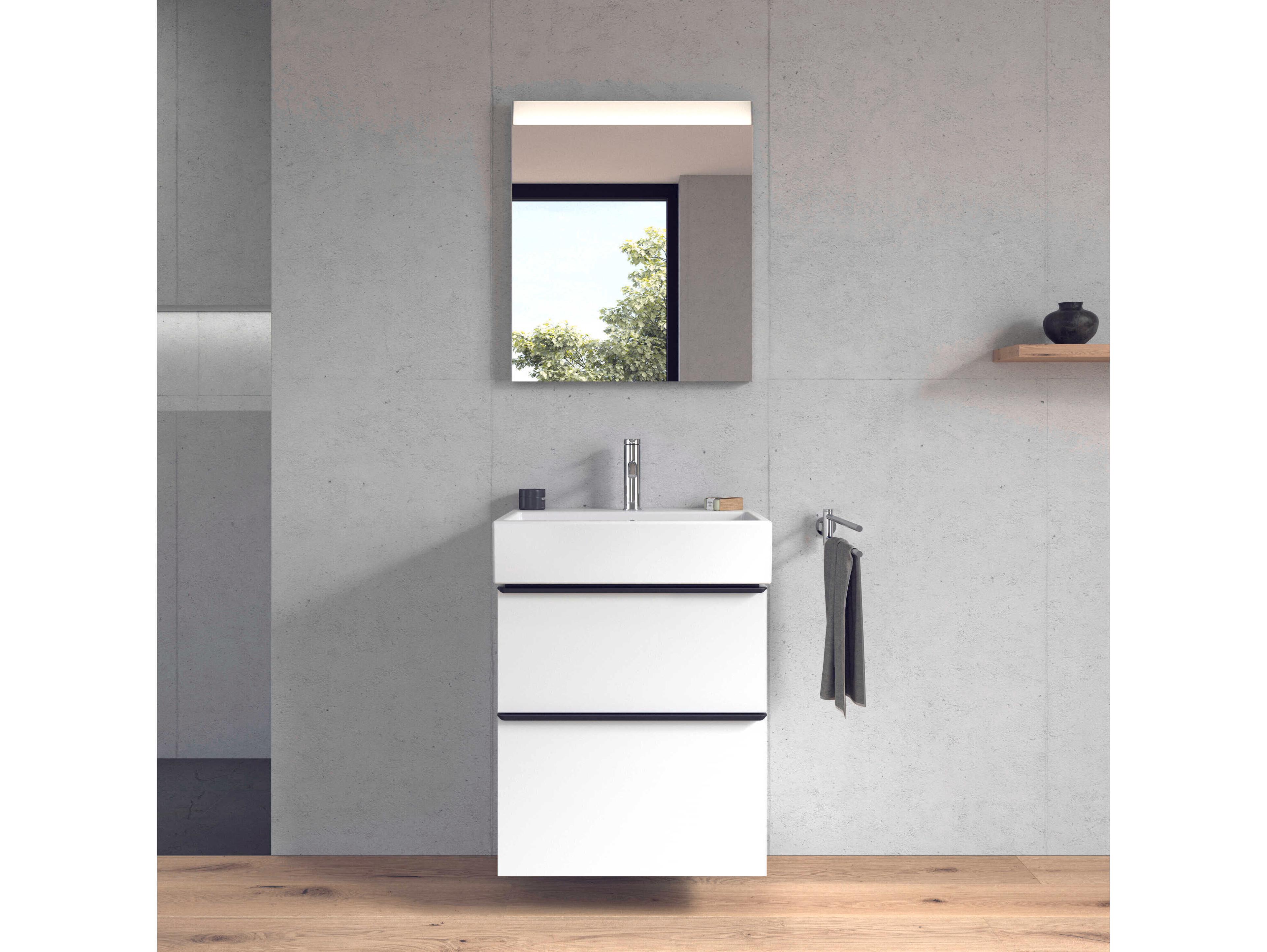 Duravit Vero 24'' Ceramic White High Gloss Sink with 1 Faucet Hole