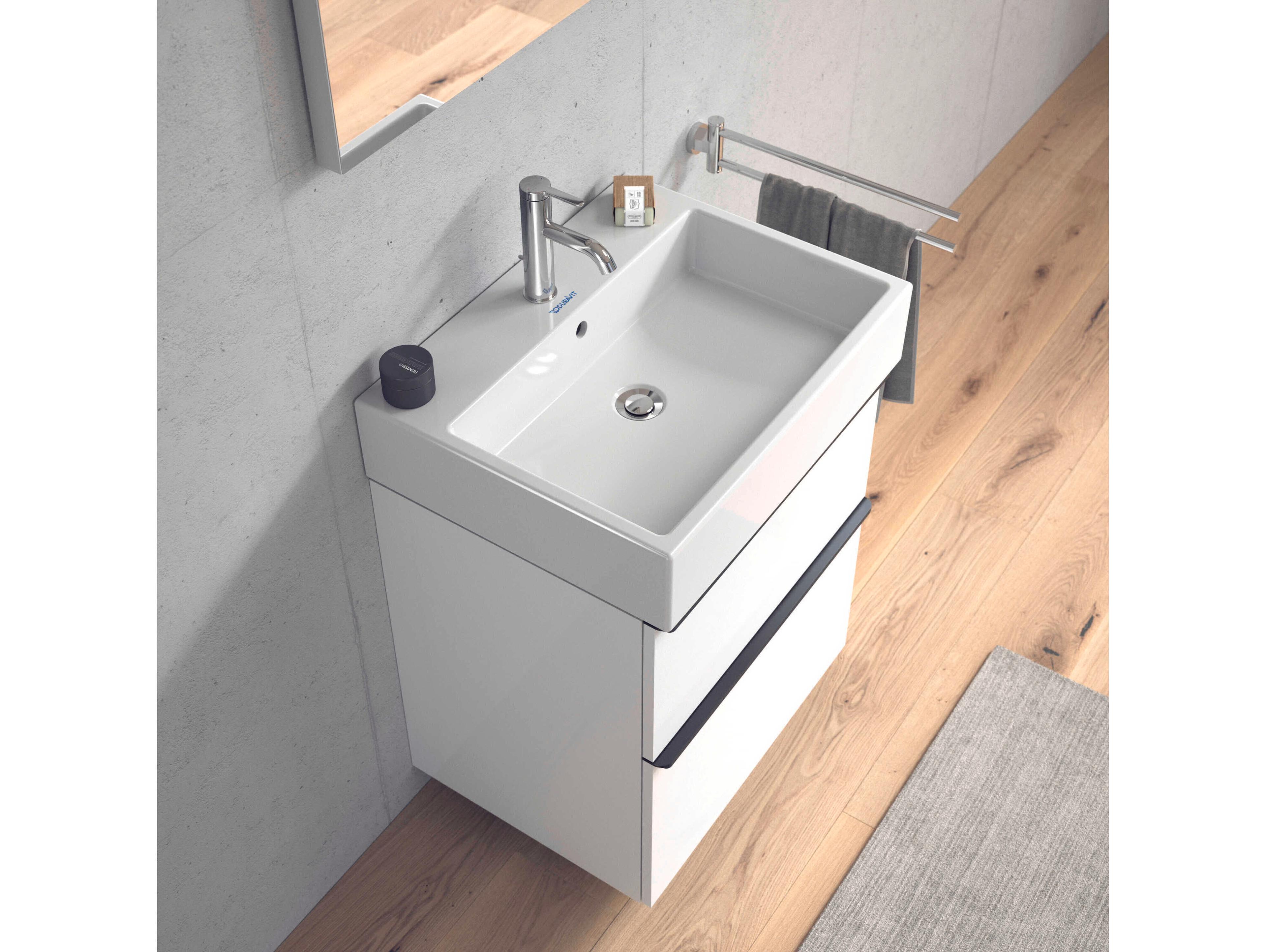 Duravit Vero 24'' Ceramic White High Gloss Sink with 1 Faucet Hole