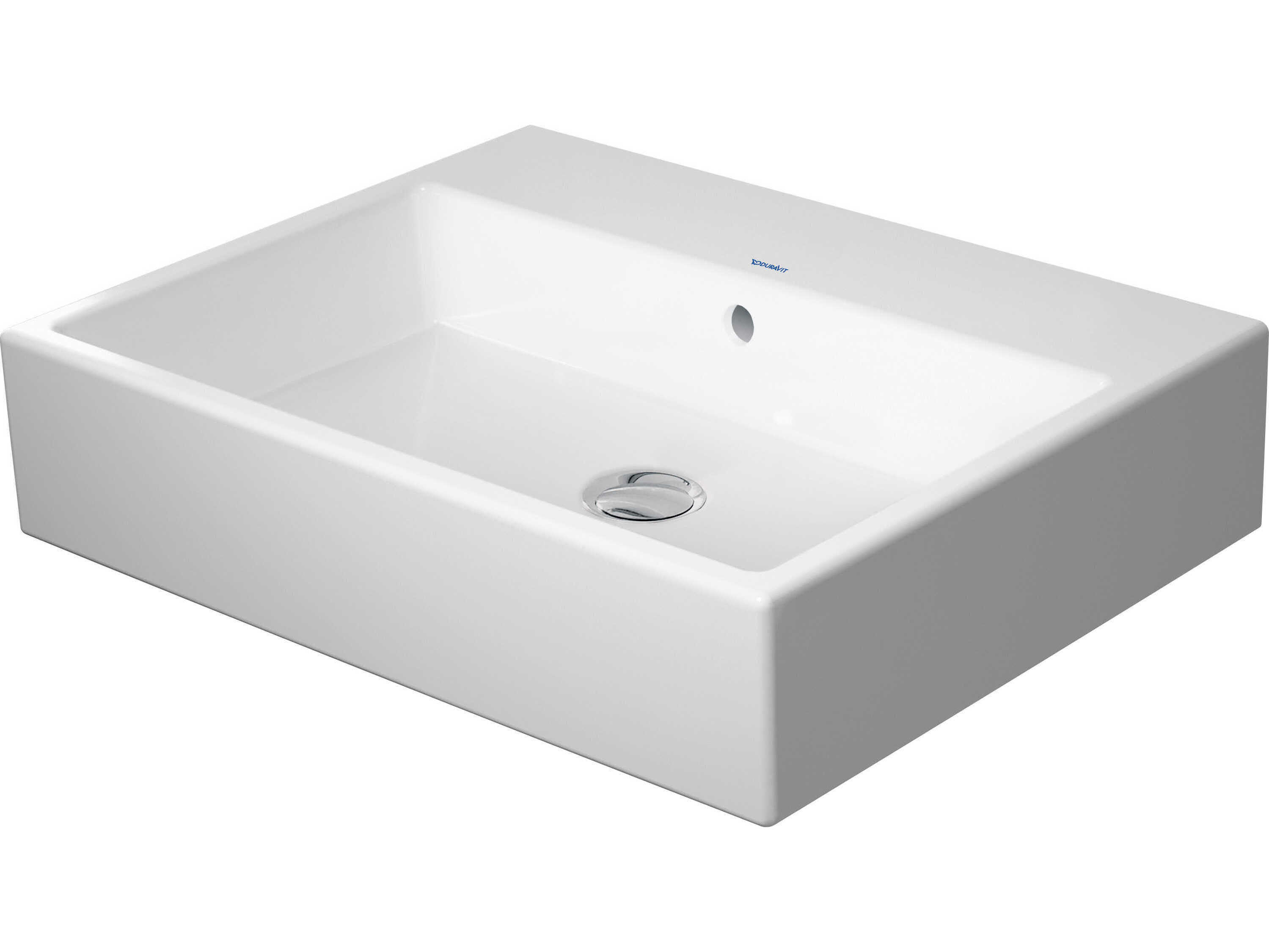 Duravit Vero 24'' Ceramic White High Gloss Sink with No Faucet Hole - Ground
