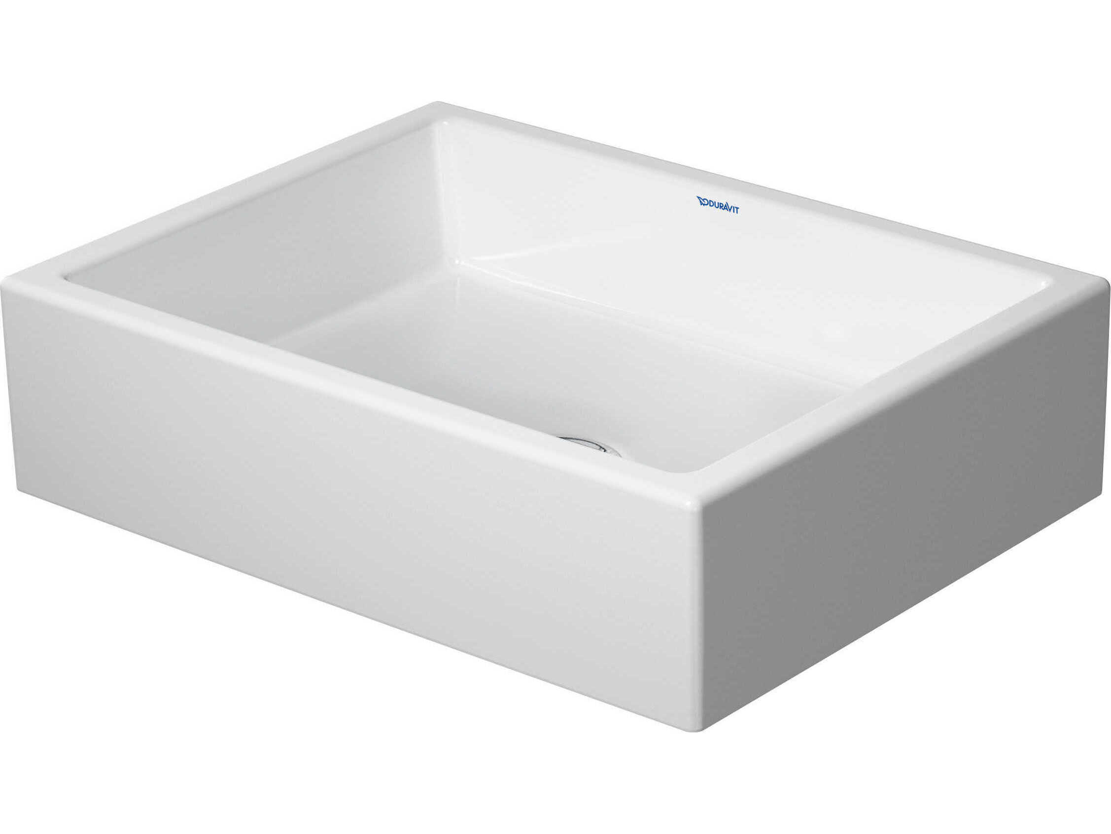 Duravit Vero 20'' Ceramic White High Gloss Washbowl Sink with No Faucet Hole - Ground