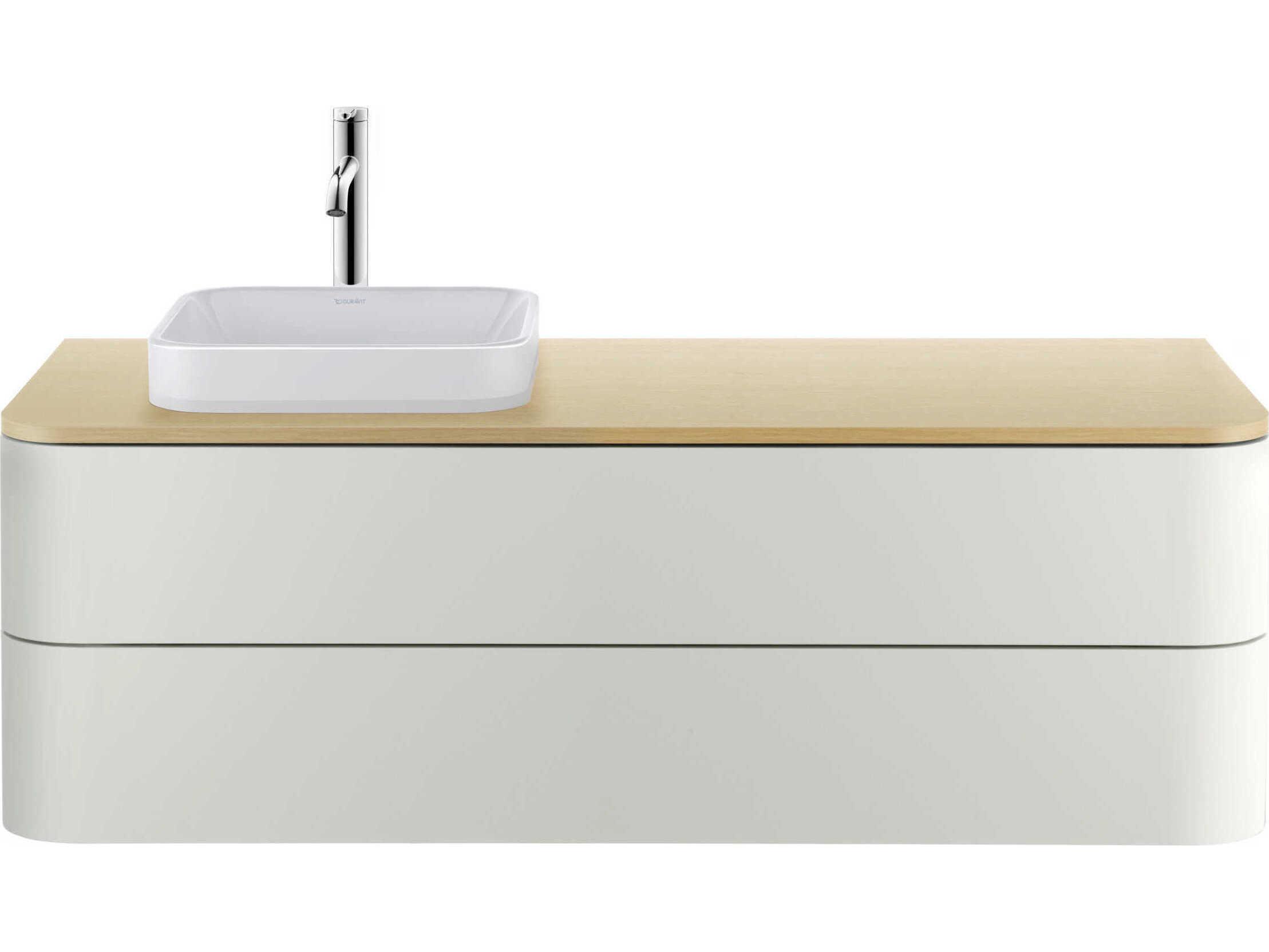 Duravit Happy D.2 16'' White High Gloss Washbowl Sink with No Faucet Hole