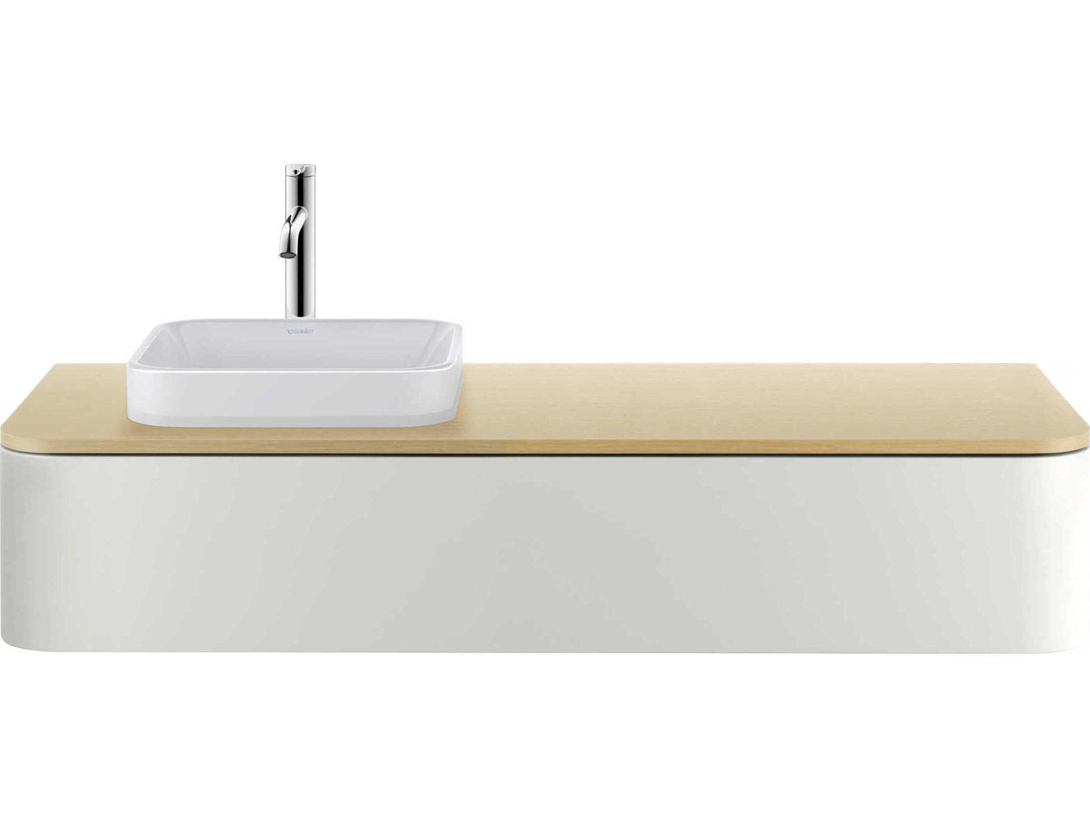 Duravit Happy D.2 16'' White High Gloss Washbowl Sink with No Faucet Hole