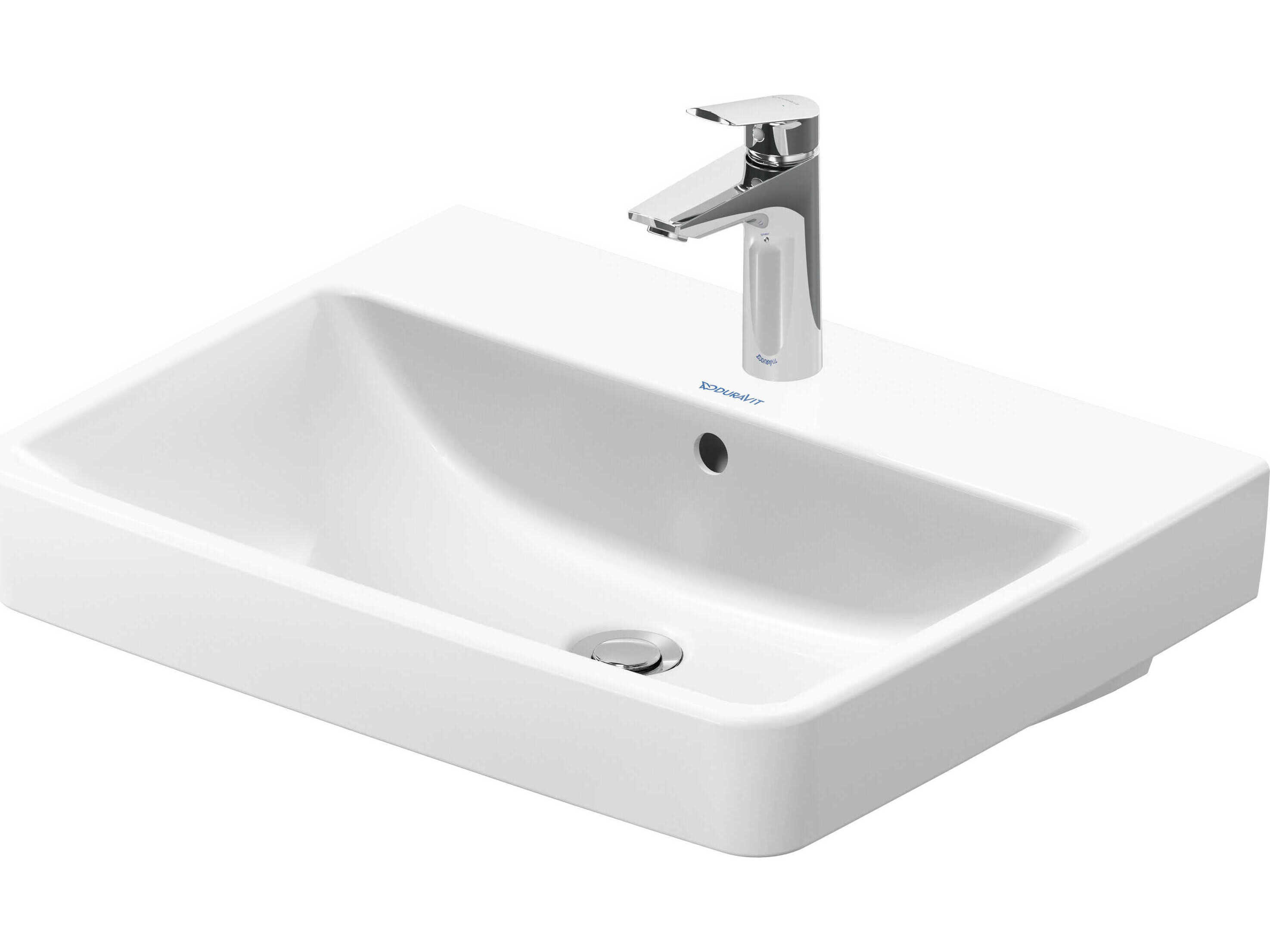 Duravit Duravit No.1 24'' Ceramic White High Gloss Wall-Mounted Sink with 1 Faucet Hole
