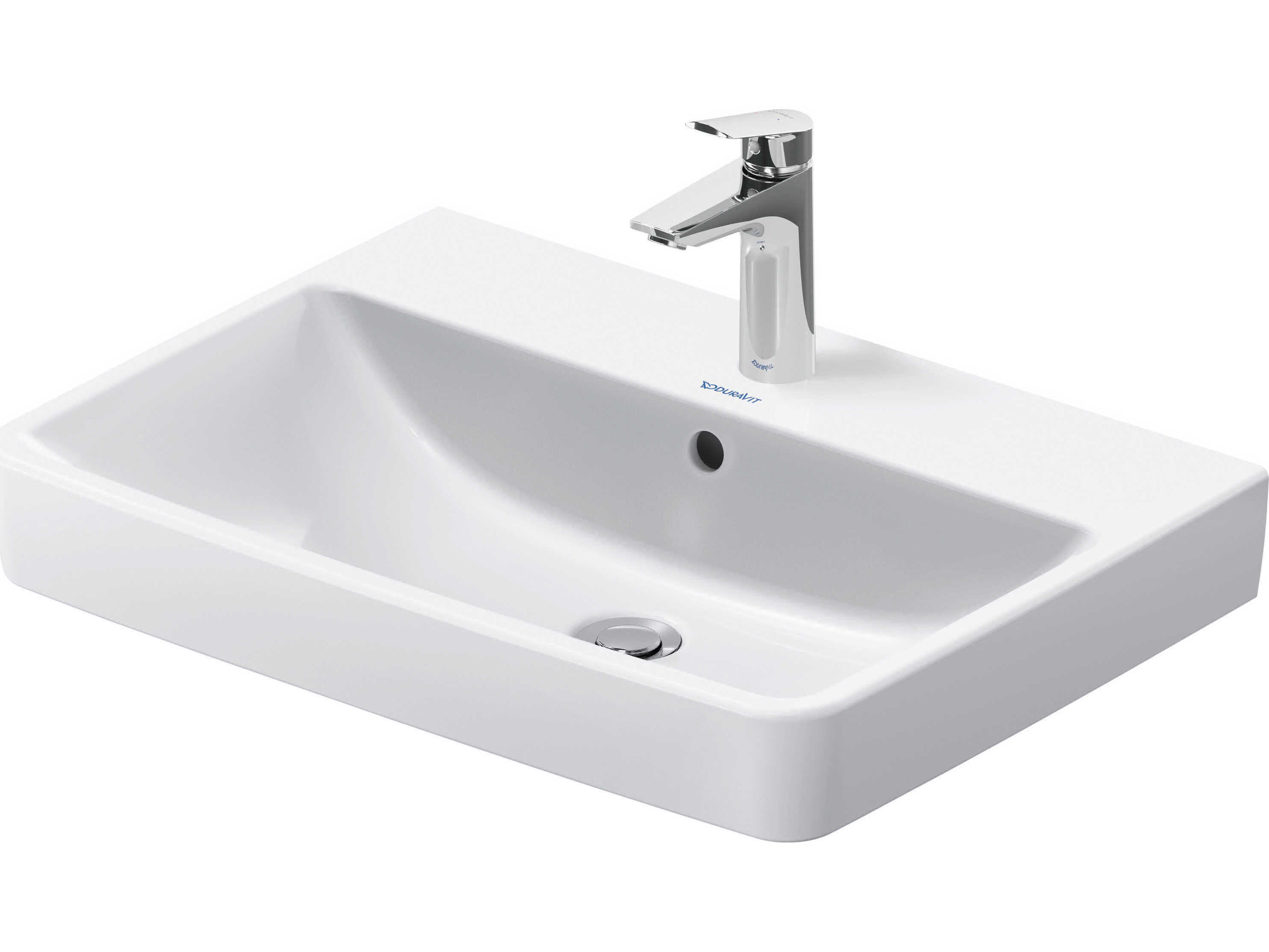 Duravit Duravit No.1 26'' Ceramic White High Gloss Wall-Mounted Sink with 1 Faucet Hole