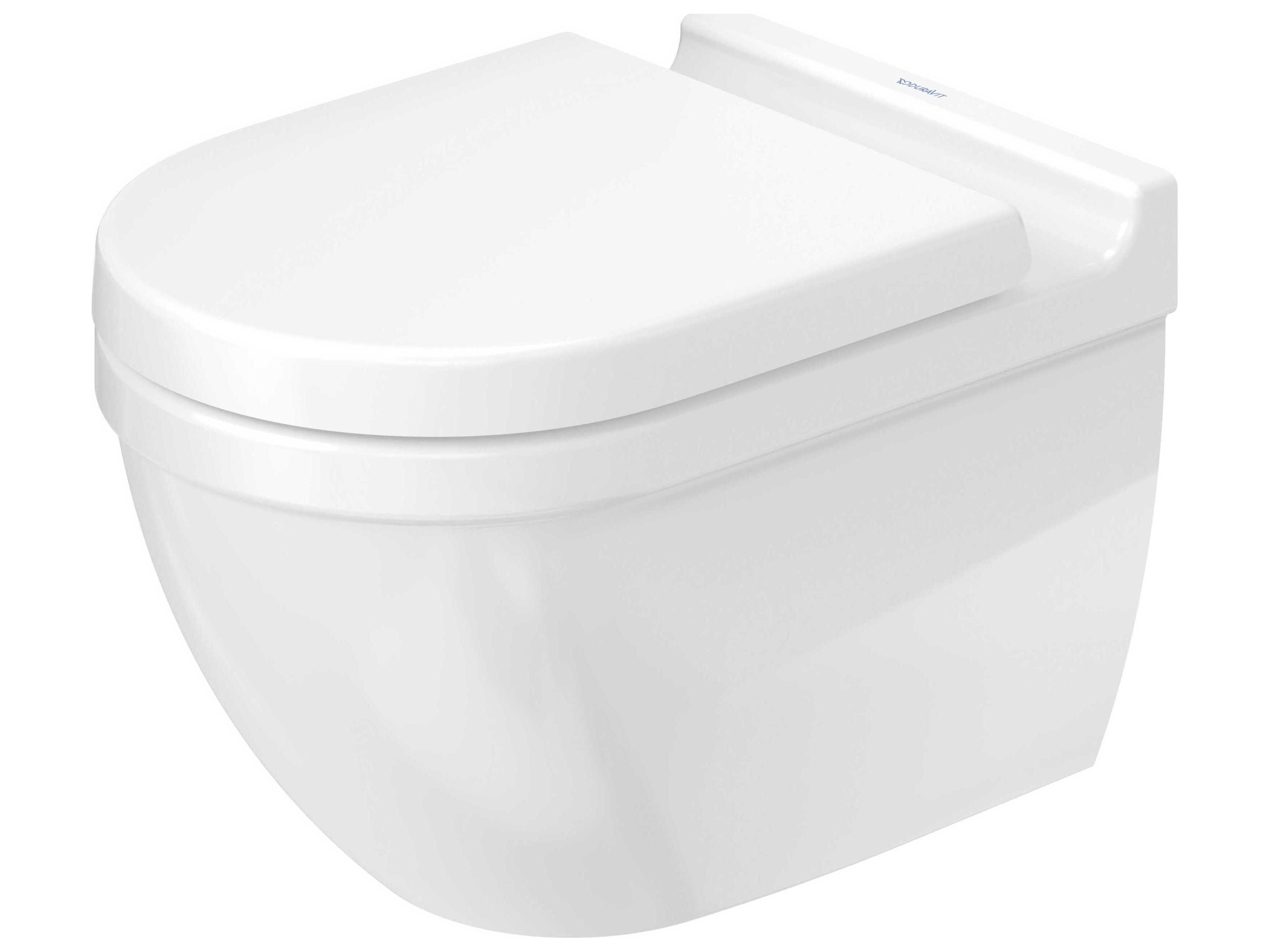 Duravit Starck 3 14'' Ceramic White High Gloss Wall-Mounted Toilet - 1.59 GPF - HygieneGlaze