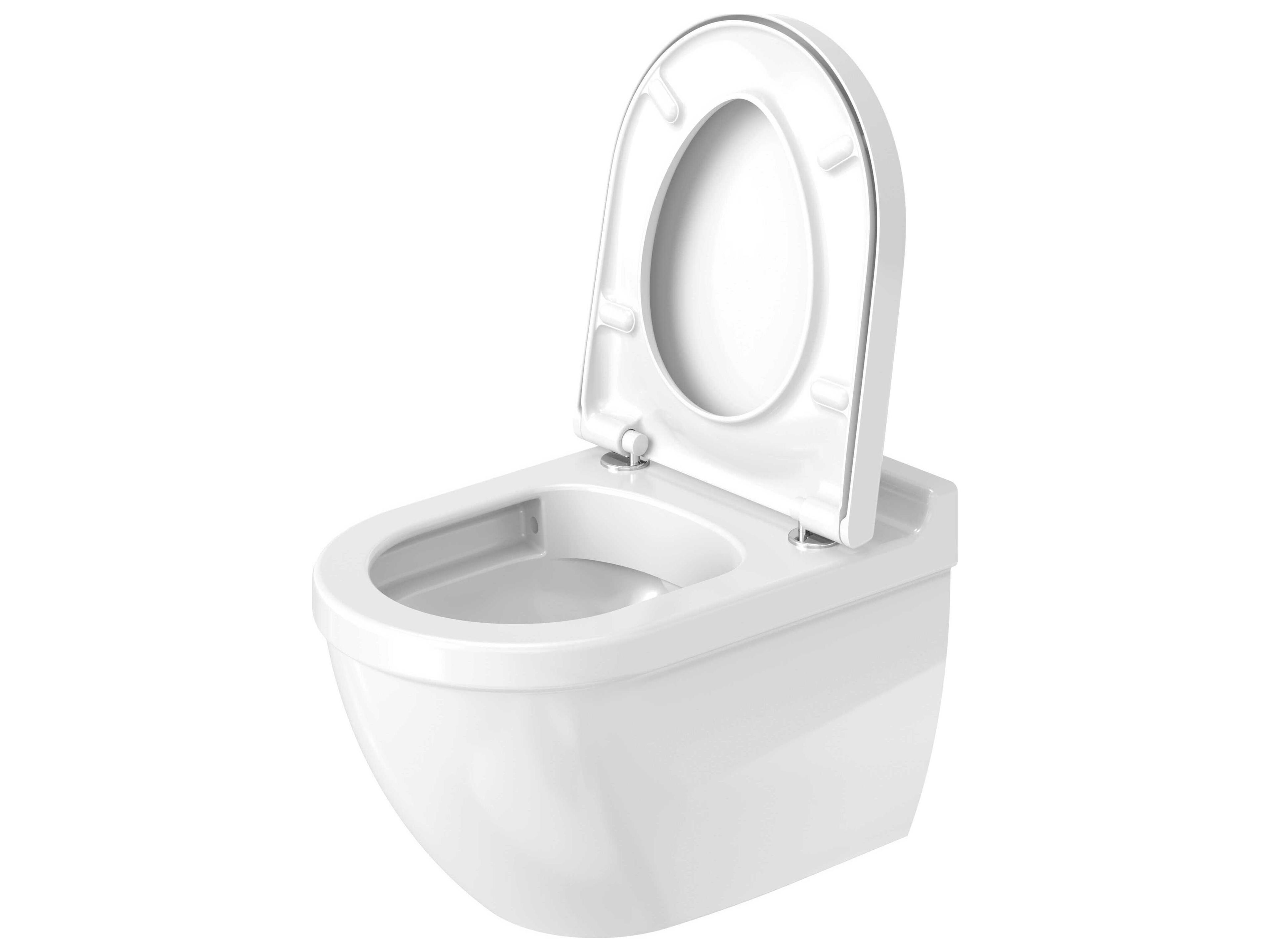 Duravit Starck 3 14'' Ceramic White High Gloss Wall-Mounted Toilet - 1.59 GPF - HygieneGlaze