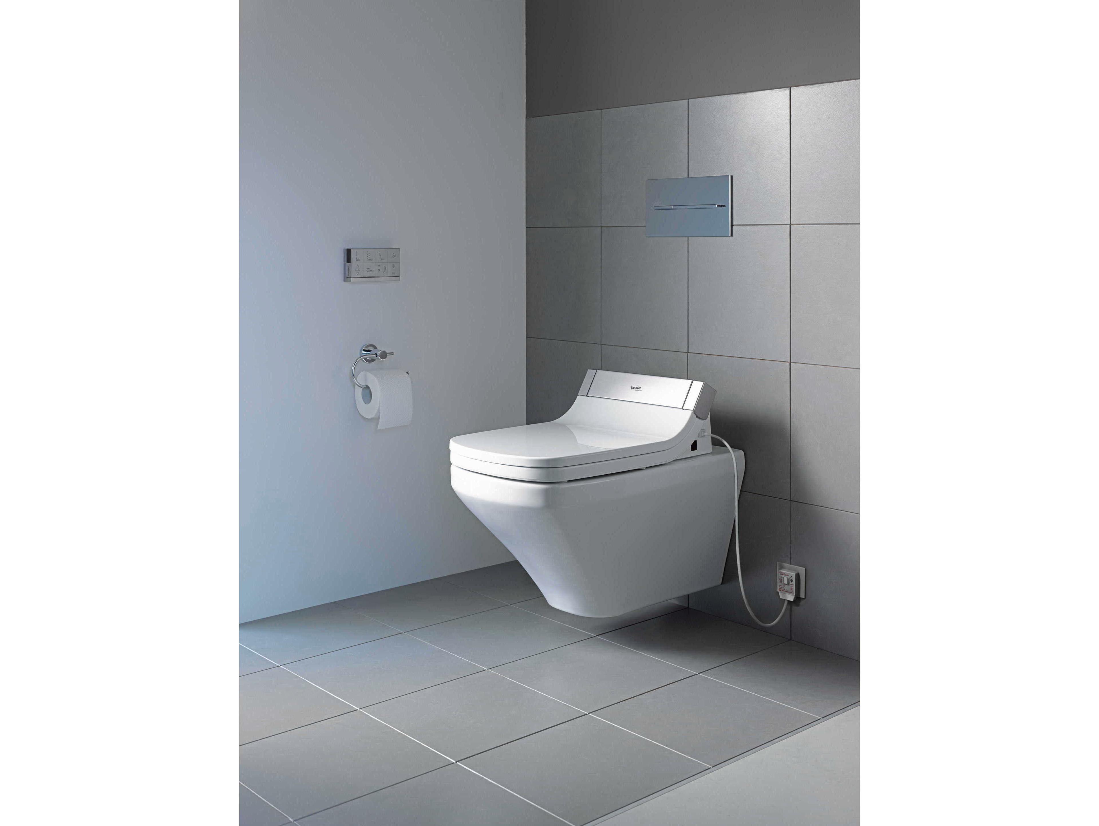 Duravit Durastyle 15'' Ceramic White High Gloss Wall-Mounted Shower Toilet - HygieneGlaze