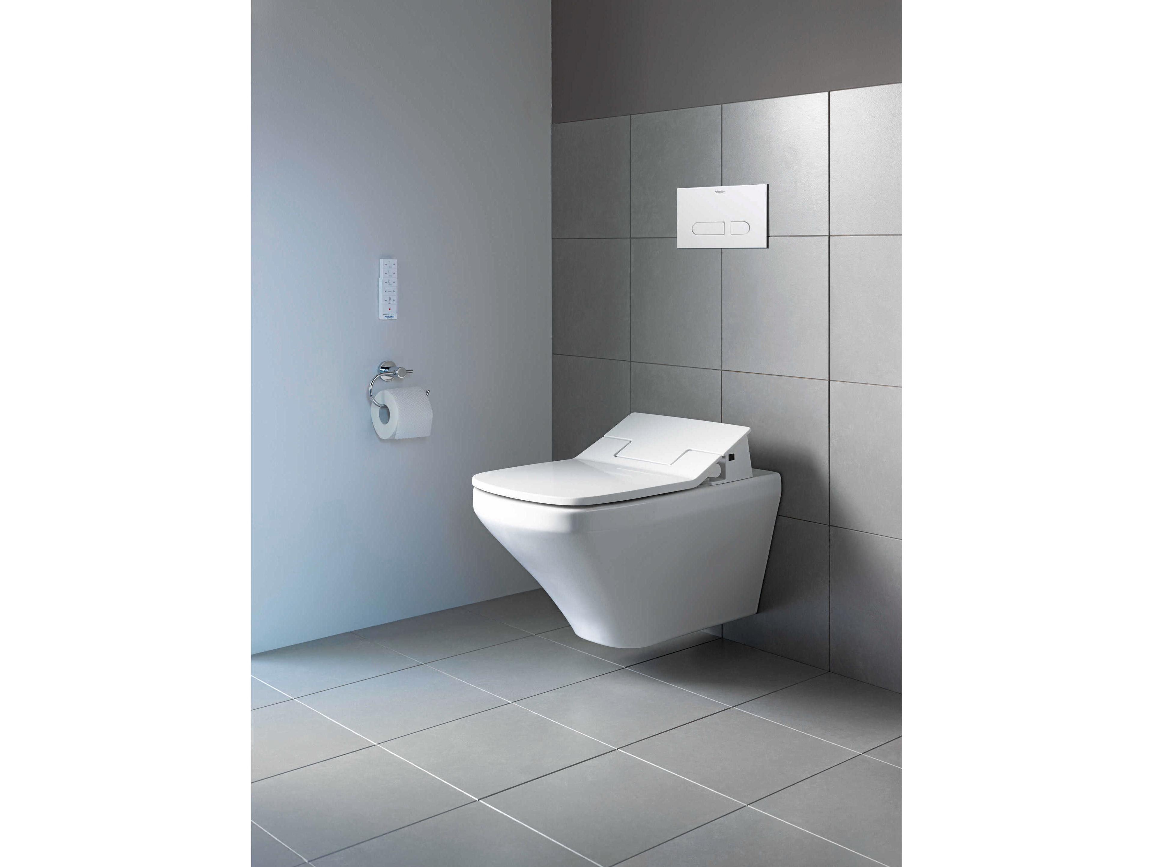 Duravit Durastyle 15'' Ceramic White High Gloss Wall-Mounted Shower Toilet - HygieneGlaze