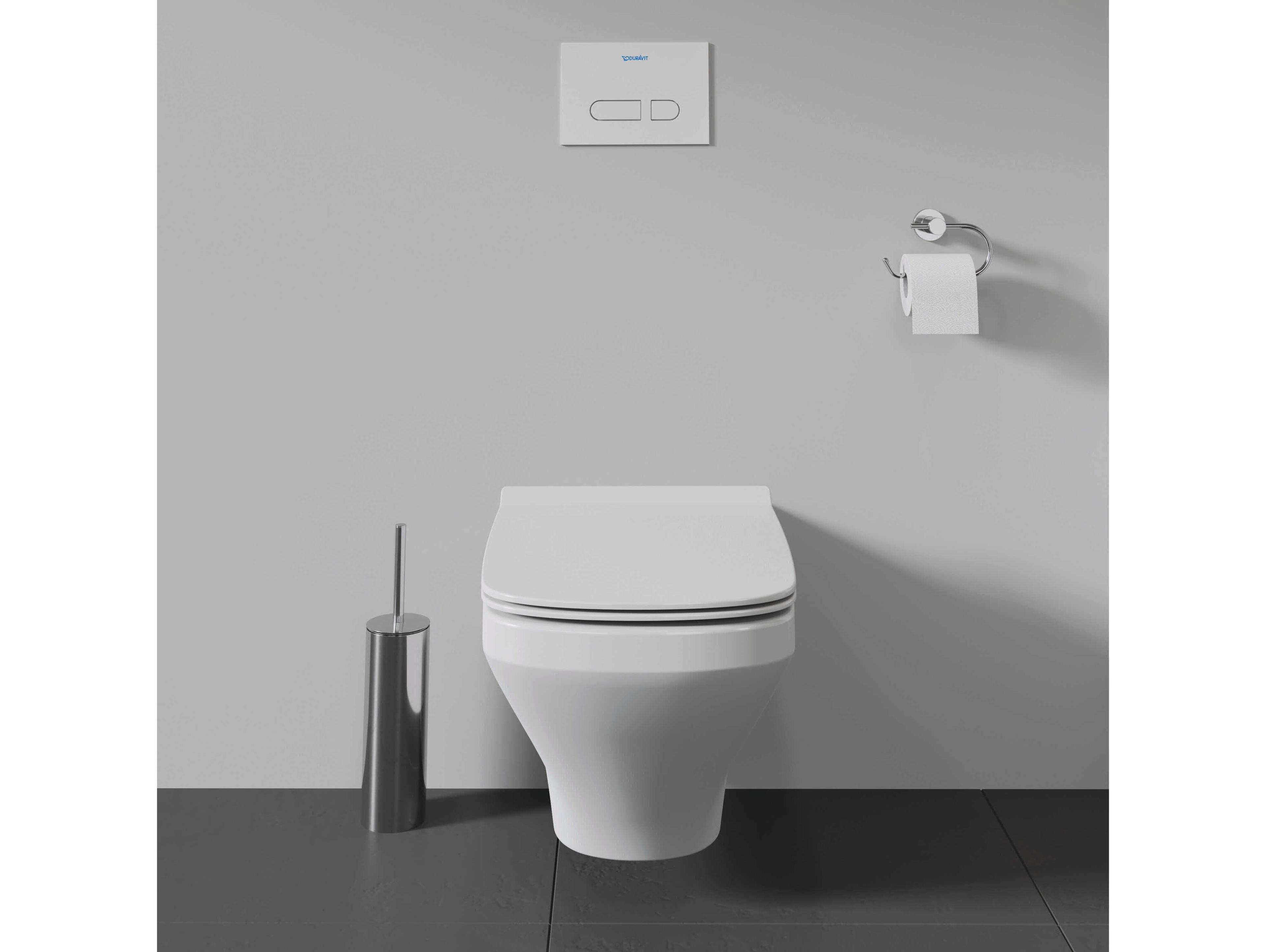 Duravit Durastyle 15'' Ceramic Dual Flush White High Gloss Wall-Mounted Toilet - 1.59 GPF