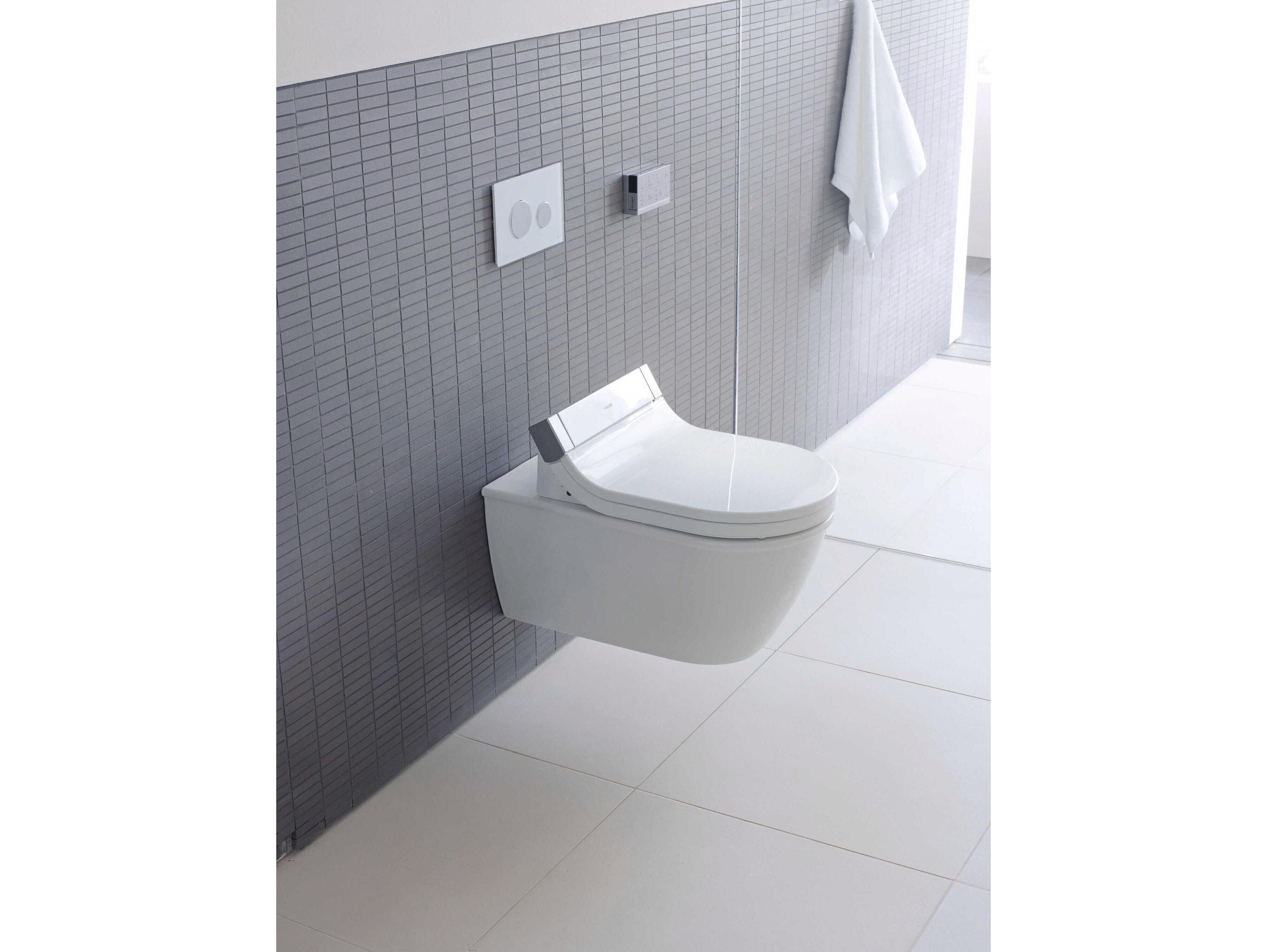 Duravit Darling 14'' Ceramic White High Gloss Wall-Mounted Shower Toilet