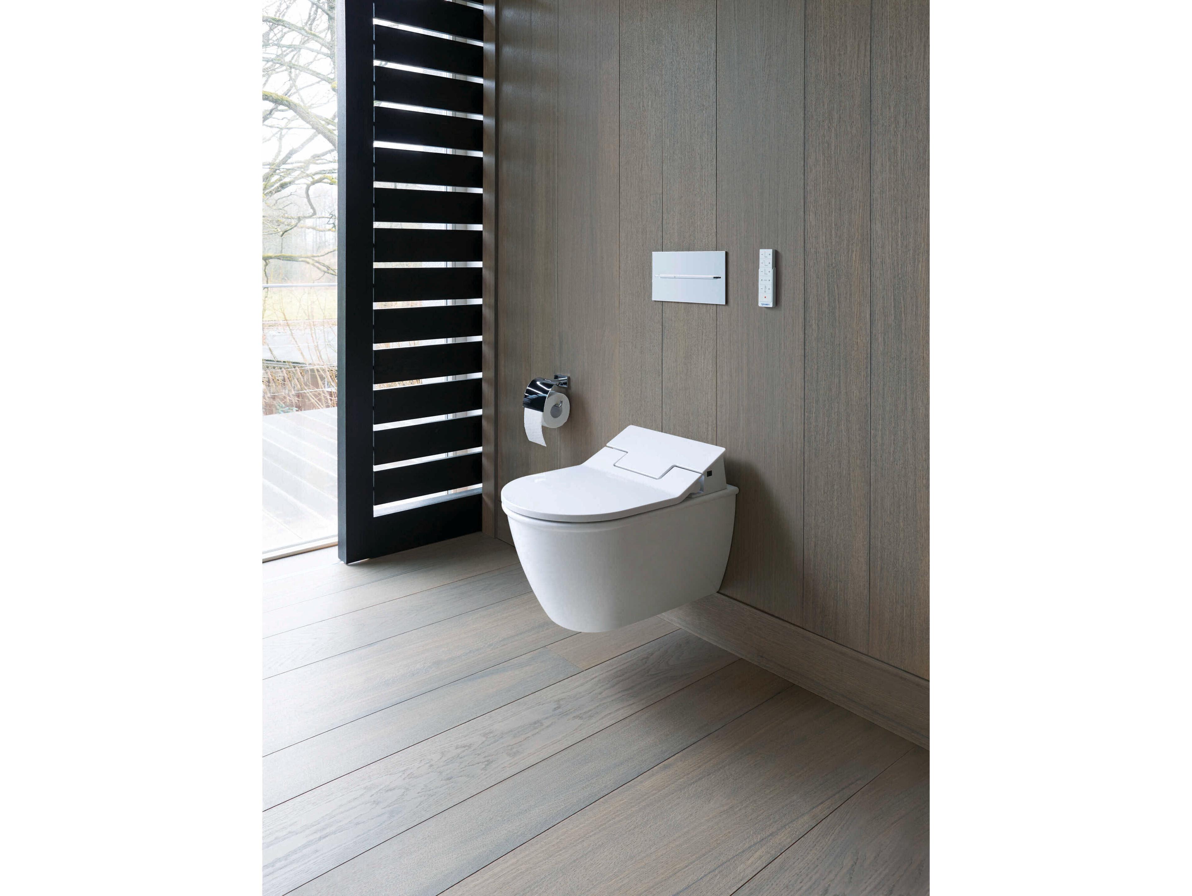 Duravit Darling 14'' Ceramic White High Gloss Wall-Mounted Shower Toilet