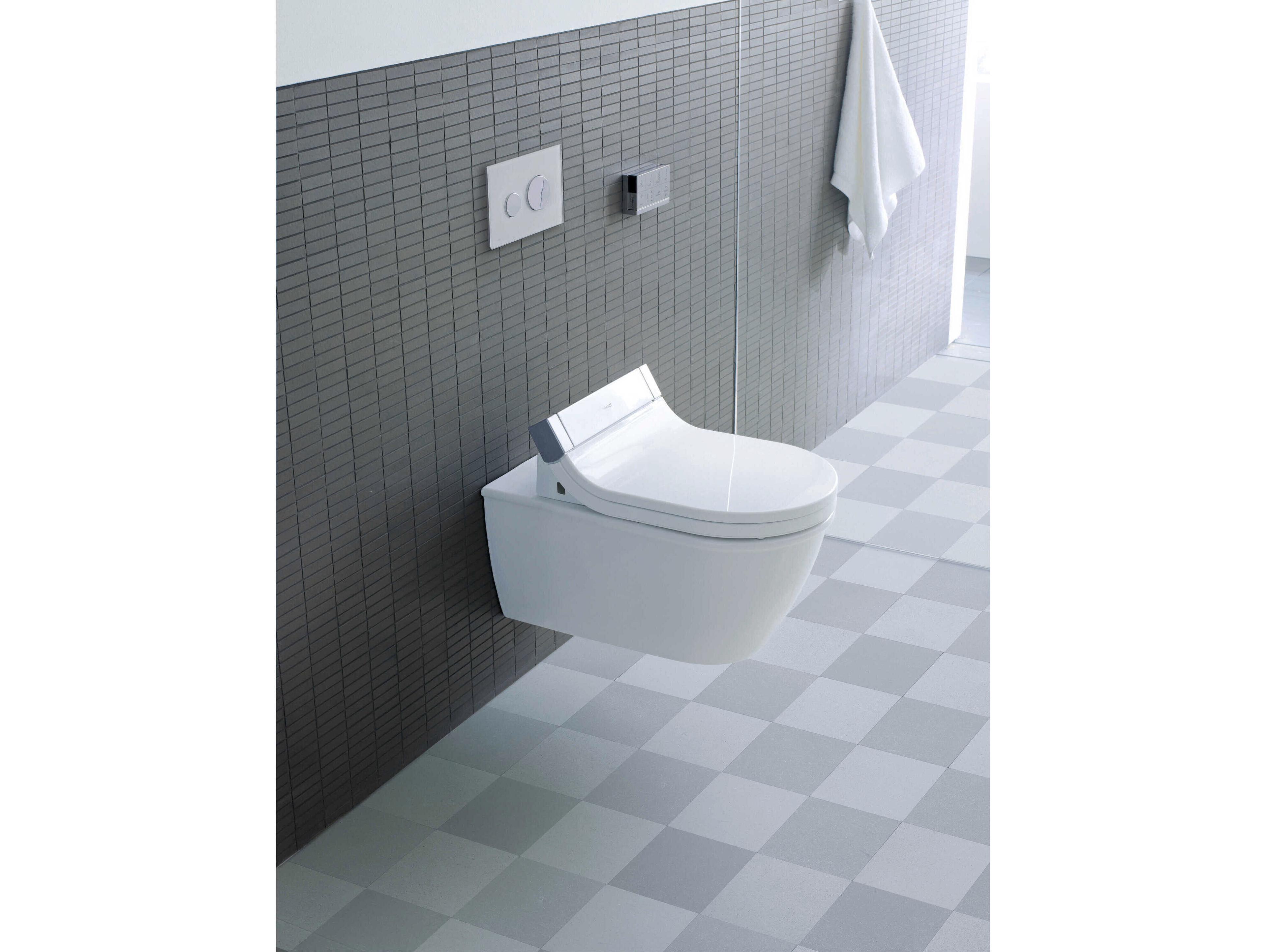 Duravit Darling 14'' Ceramic White High Gloss Wall-Mounted Shower Toilet