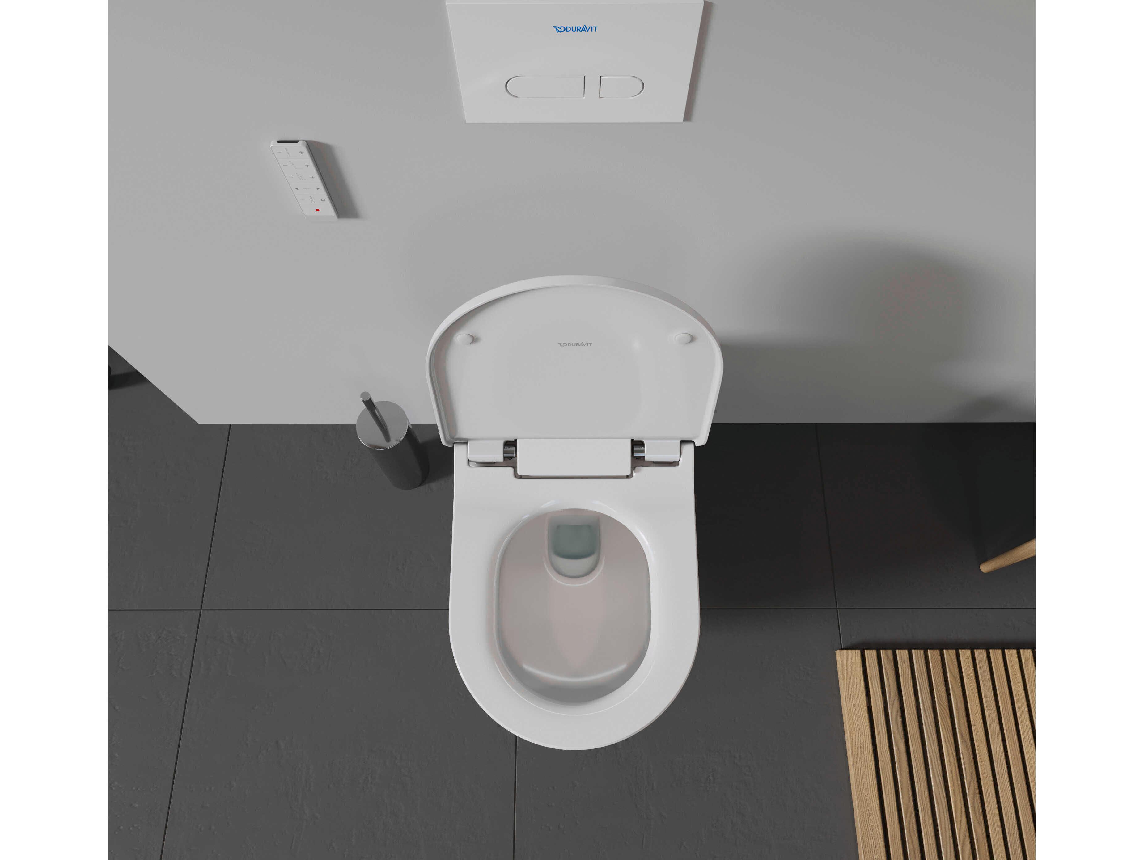 Duravit Darling 14'' Ceramic White High Gloss Wall-Mounted Shower Toilet