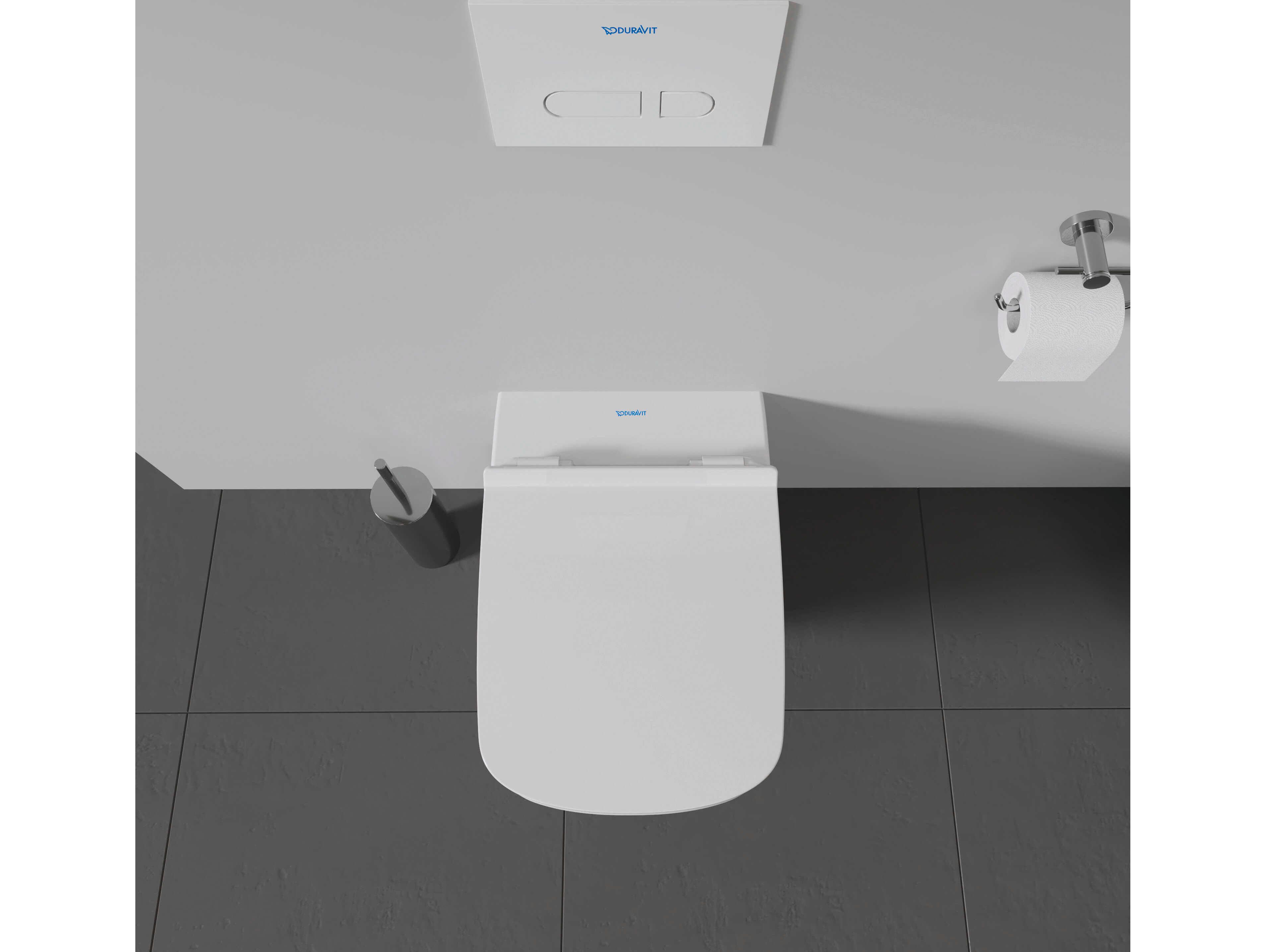 Duravit Durastyle 15'' Ceramic Dual Flush White High Gloss Floor-Standing Toilet - 1.59 GPF