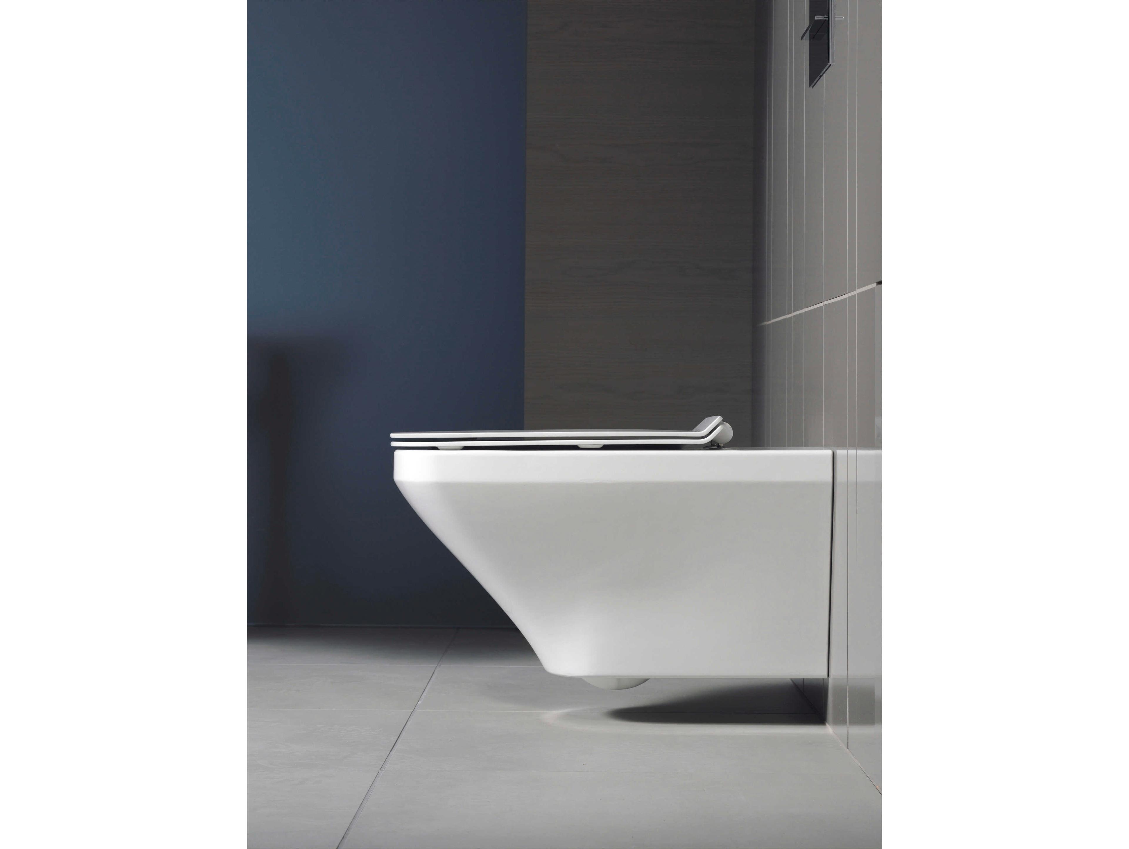 Duravit Durastyle 15'' Ceramic Dual Flush White High Gloss Floor-Standing Toilet - 1.59 GPF - HygieneGlaze