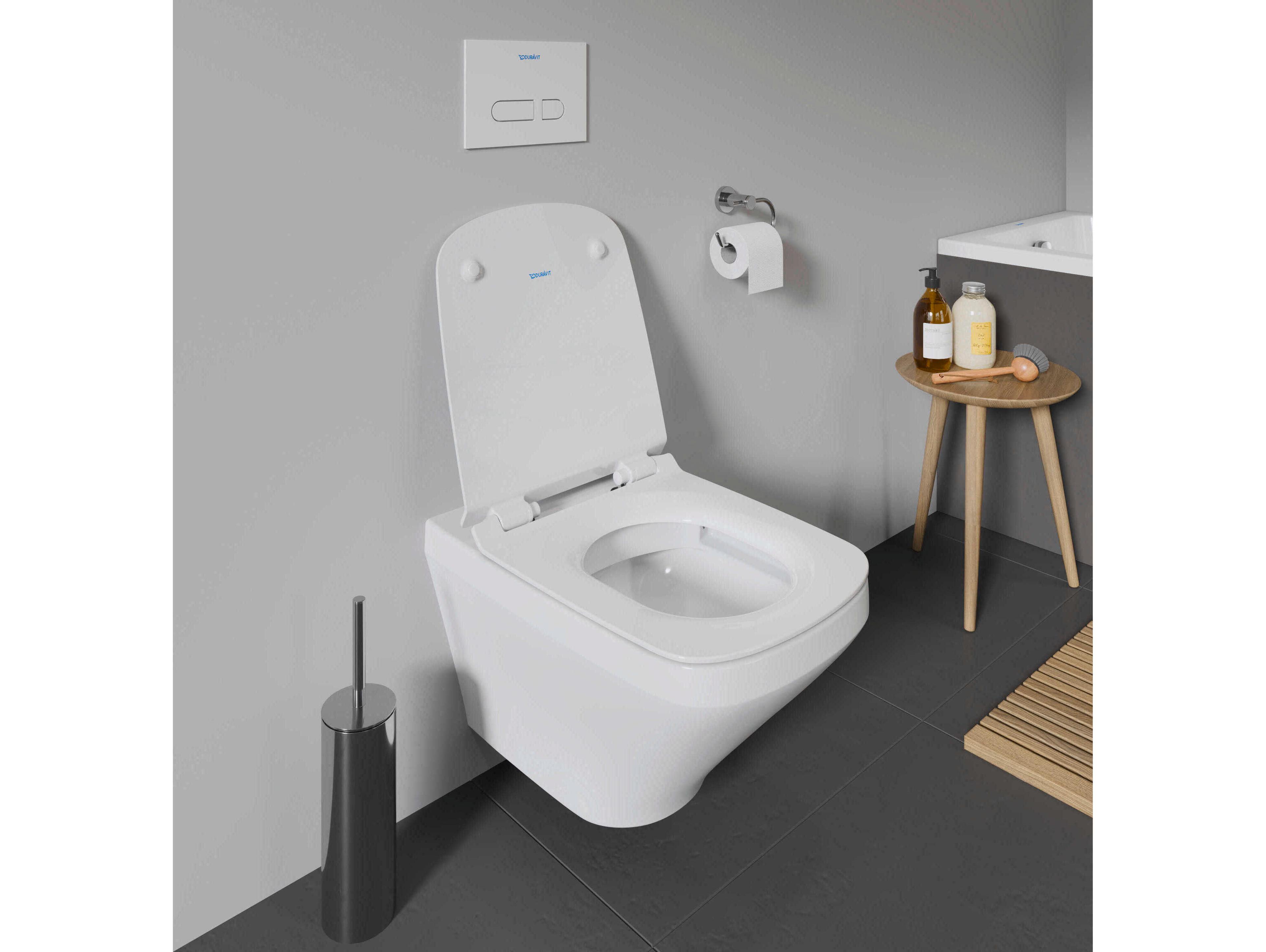 Duravit Durastyle 15'' Ceramic Dual Flush White High Gloss Floor-Standing Toilet - 1.59 GPF - HygieneGlaze