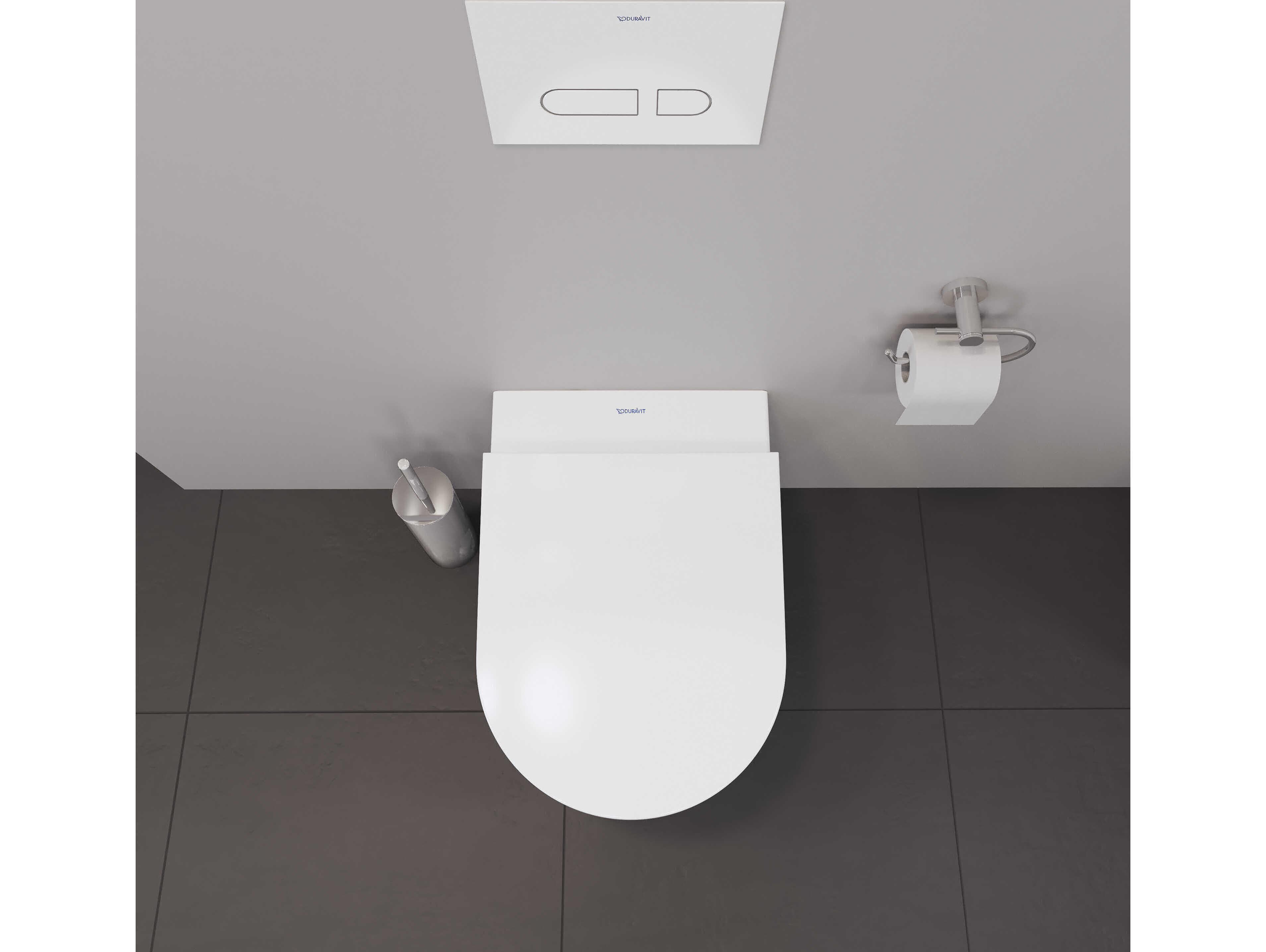 Duravit D-neo 15'' Ceramic White High Gloss Wall Mounted Toilet -  1.27 GFP - HygieneGlaze
