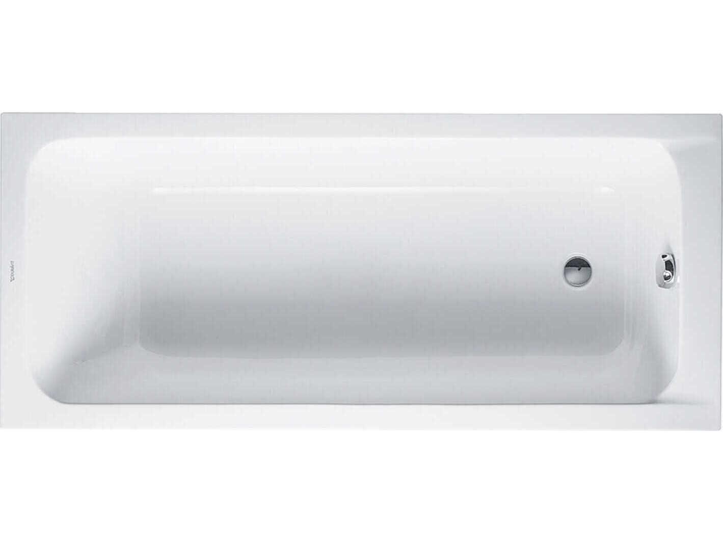 Duravit D-code 63'' Acrylic White Bathtub - Right Side Drain