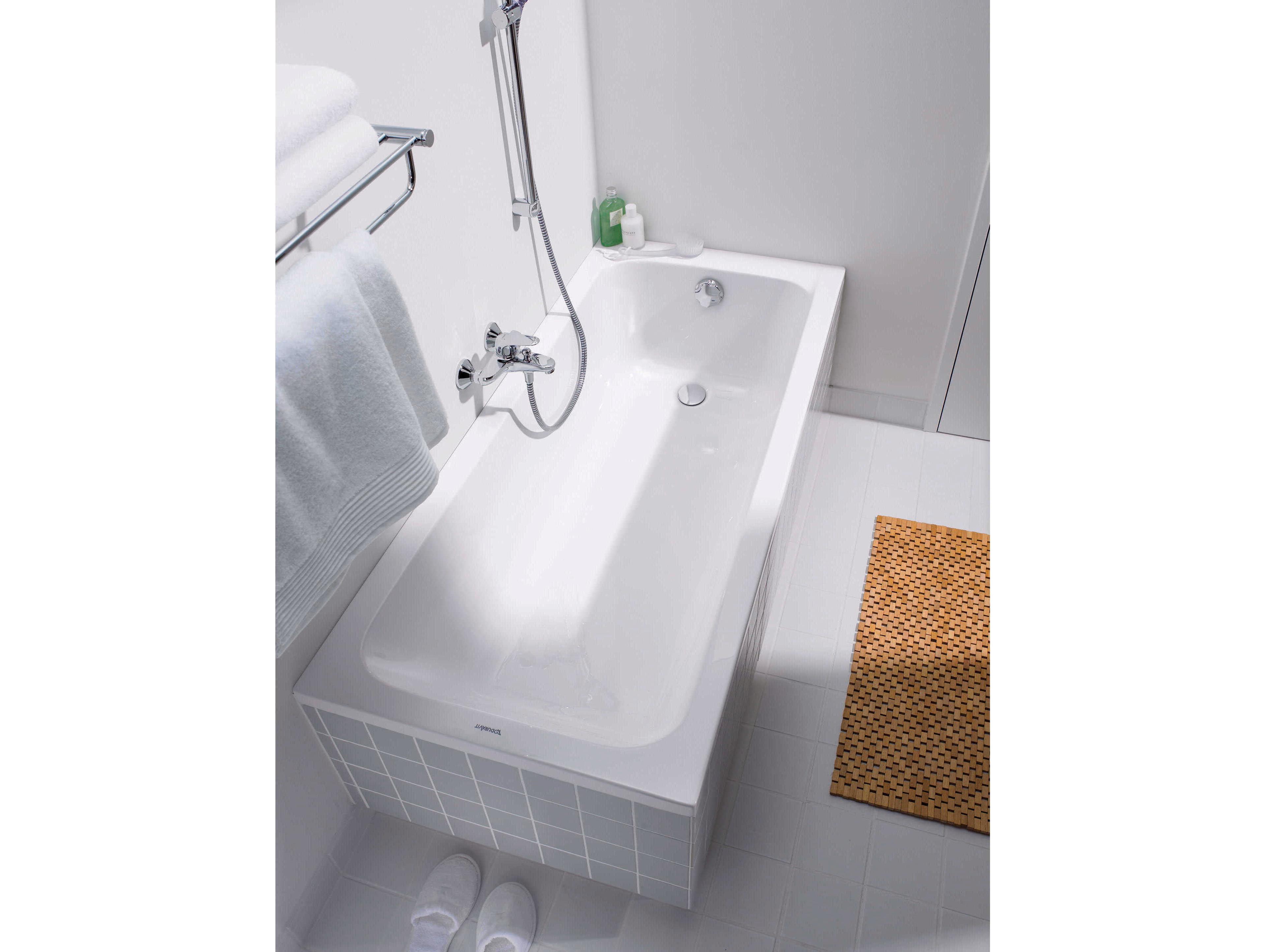 Duravit D-code 67'' Acrylic White Bathtub - Fixed Side Drain