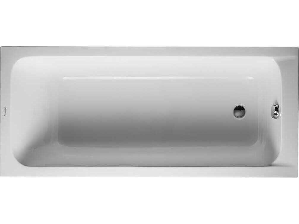 Duravit D-code 67'' Acrylic White Bathtub - Reversible Drain
