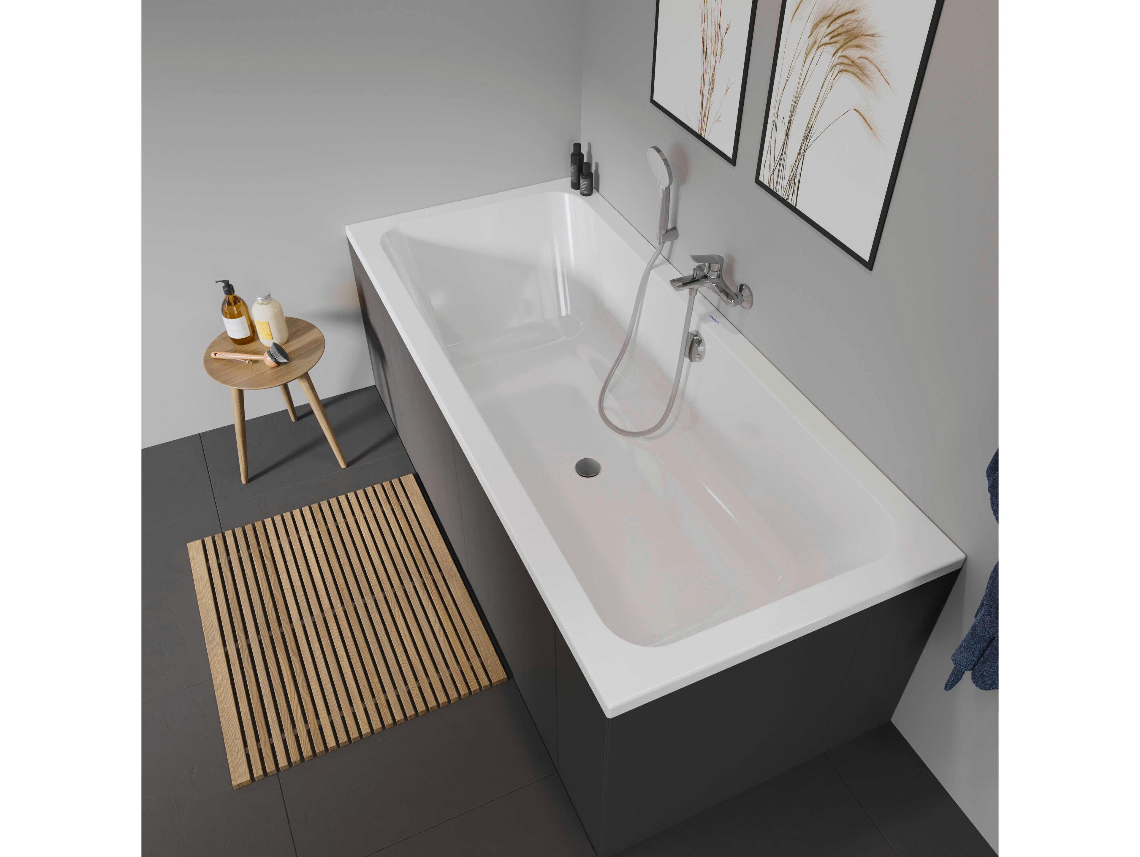 Duravit D-code 71'' Acrylic White Bathtub - Frame/Panels Not Included